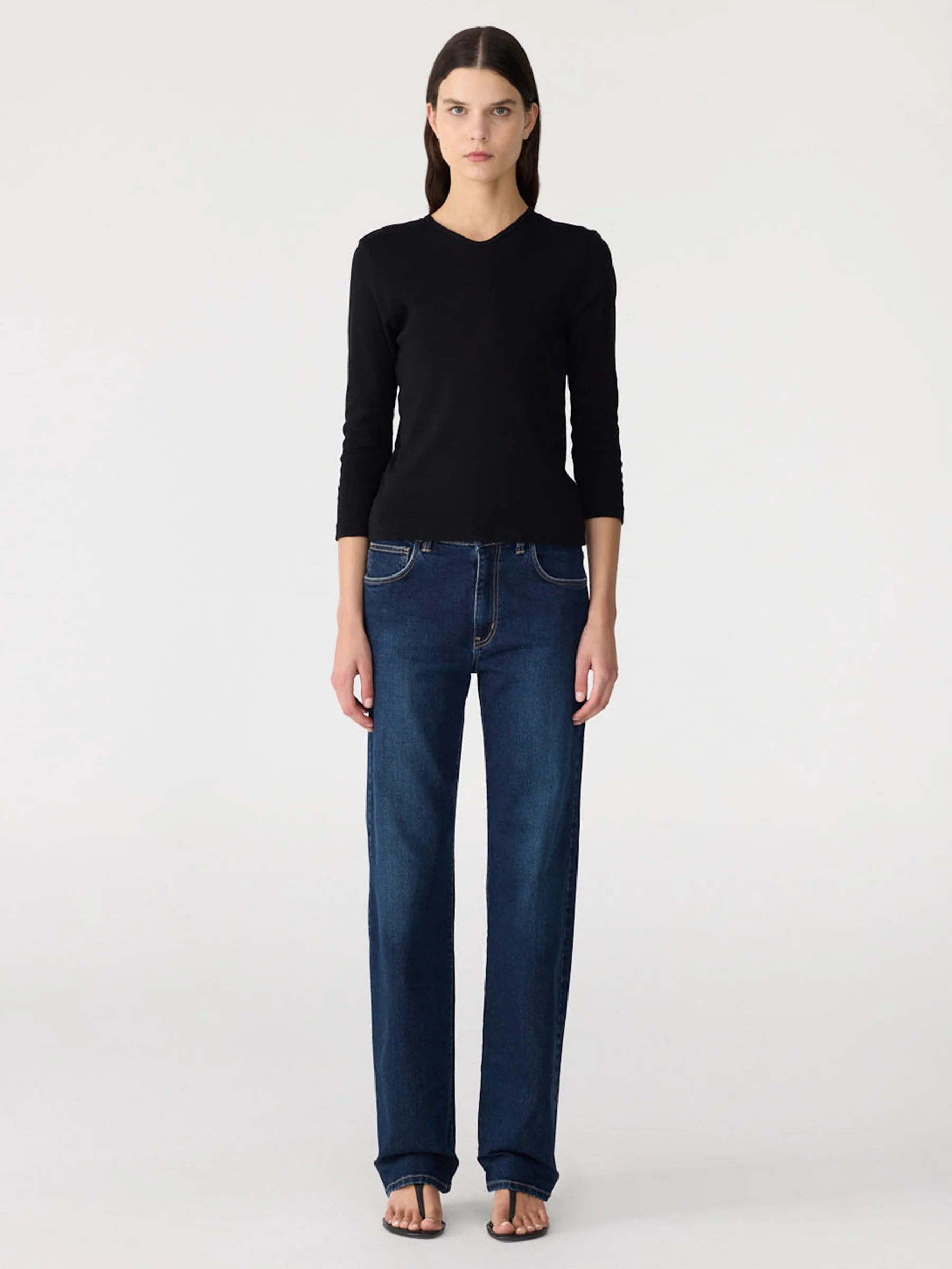 3/4 Sleeve V-Neck T-Shirt - Image 6