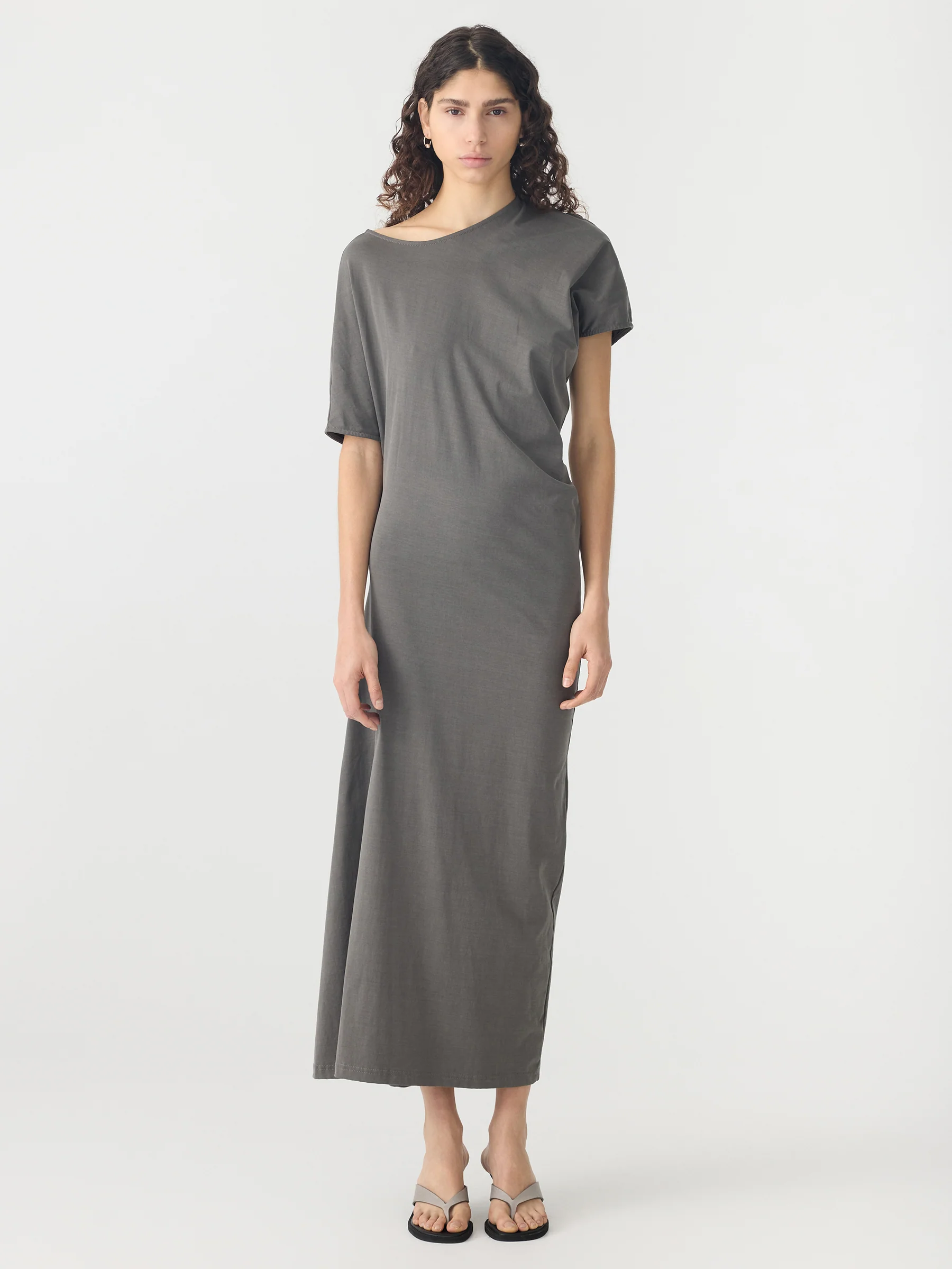 Asymmetric Sleeve Longline Dress - Image 7