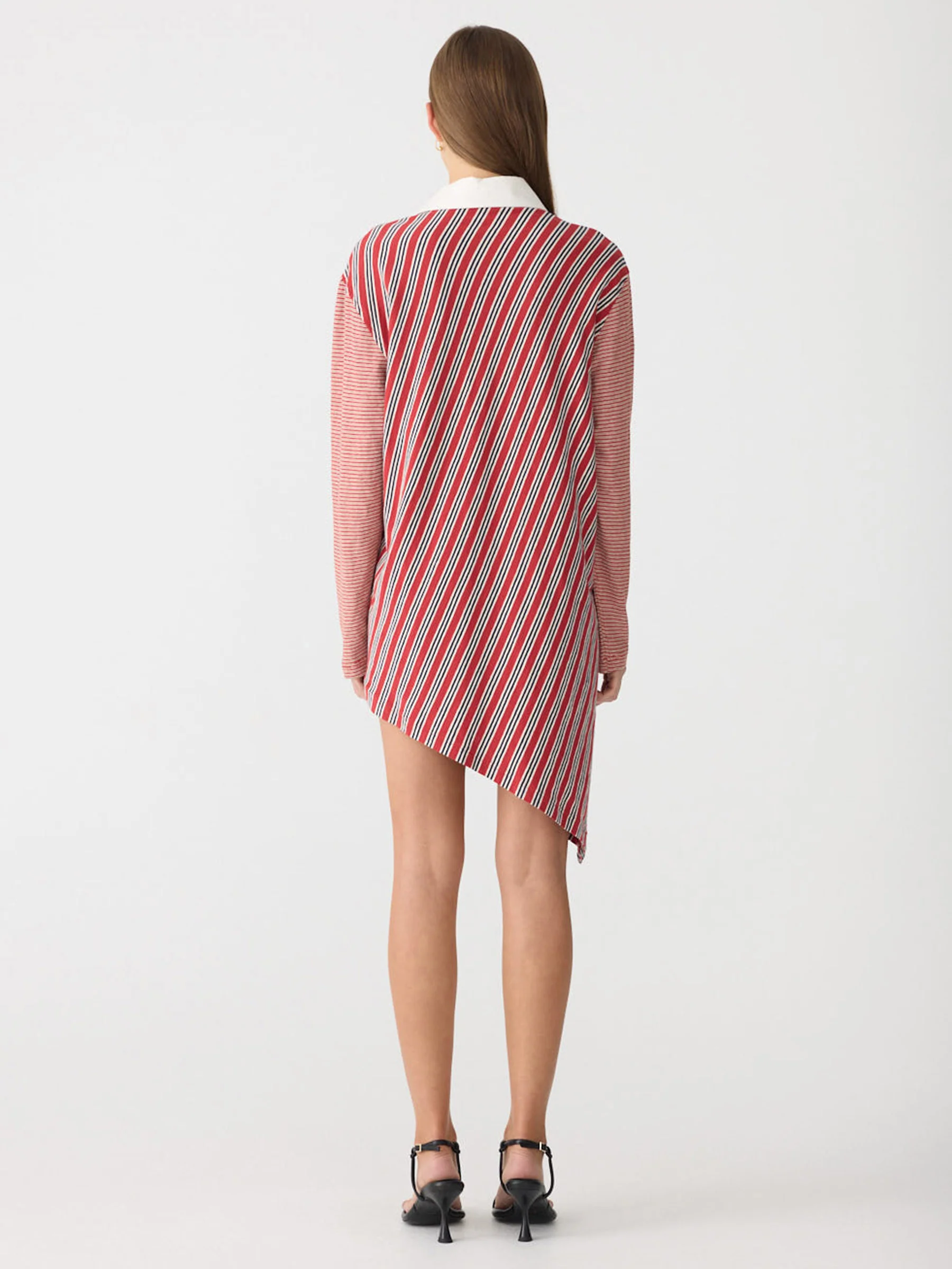 Bias Stripe Polo Dress - Image 5
