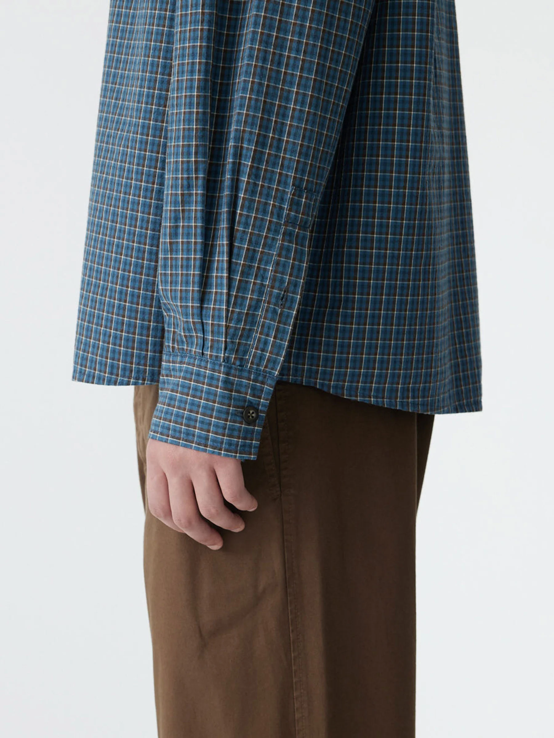 Boxy Cotton Check Shirt - Image 3