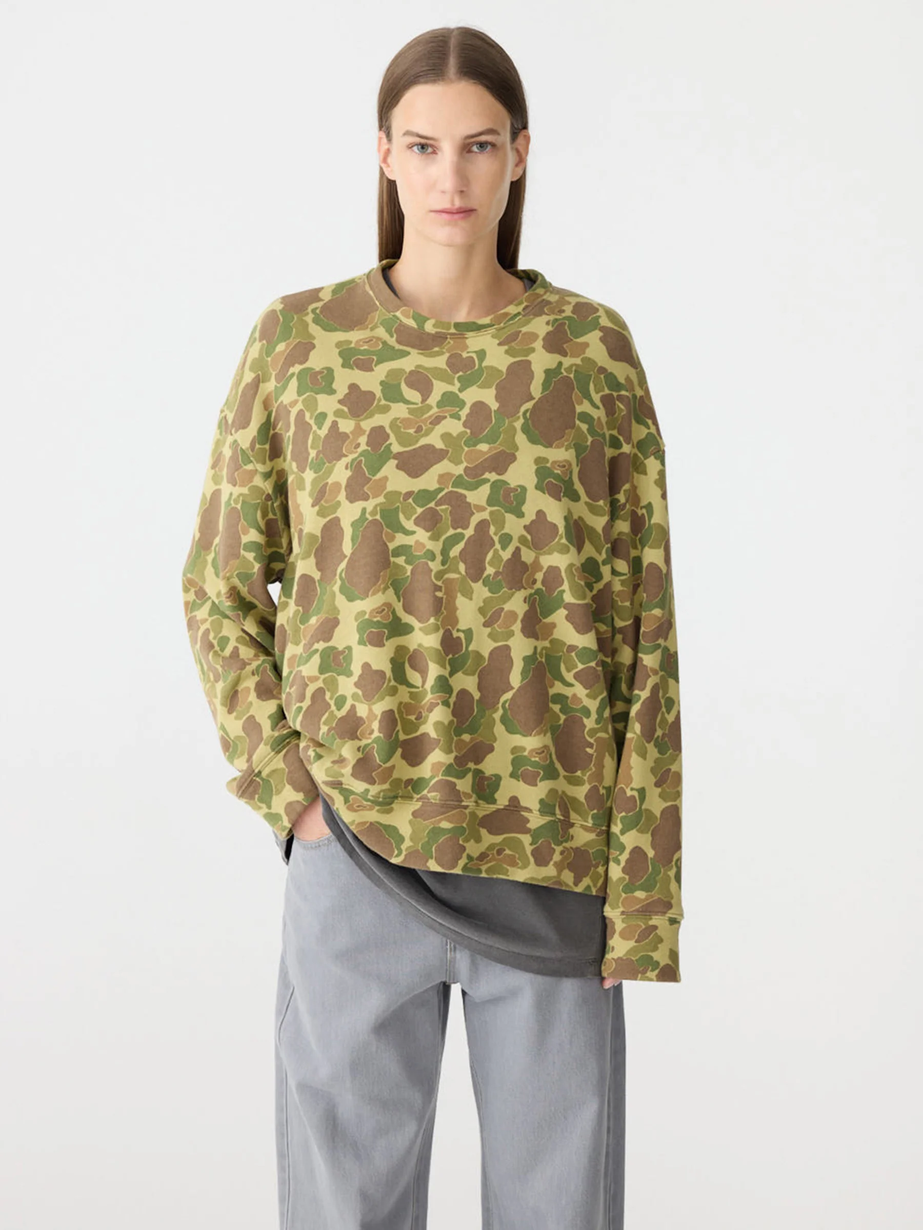 Universal Camo Slouch Crew Sweat - Image 3
