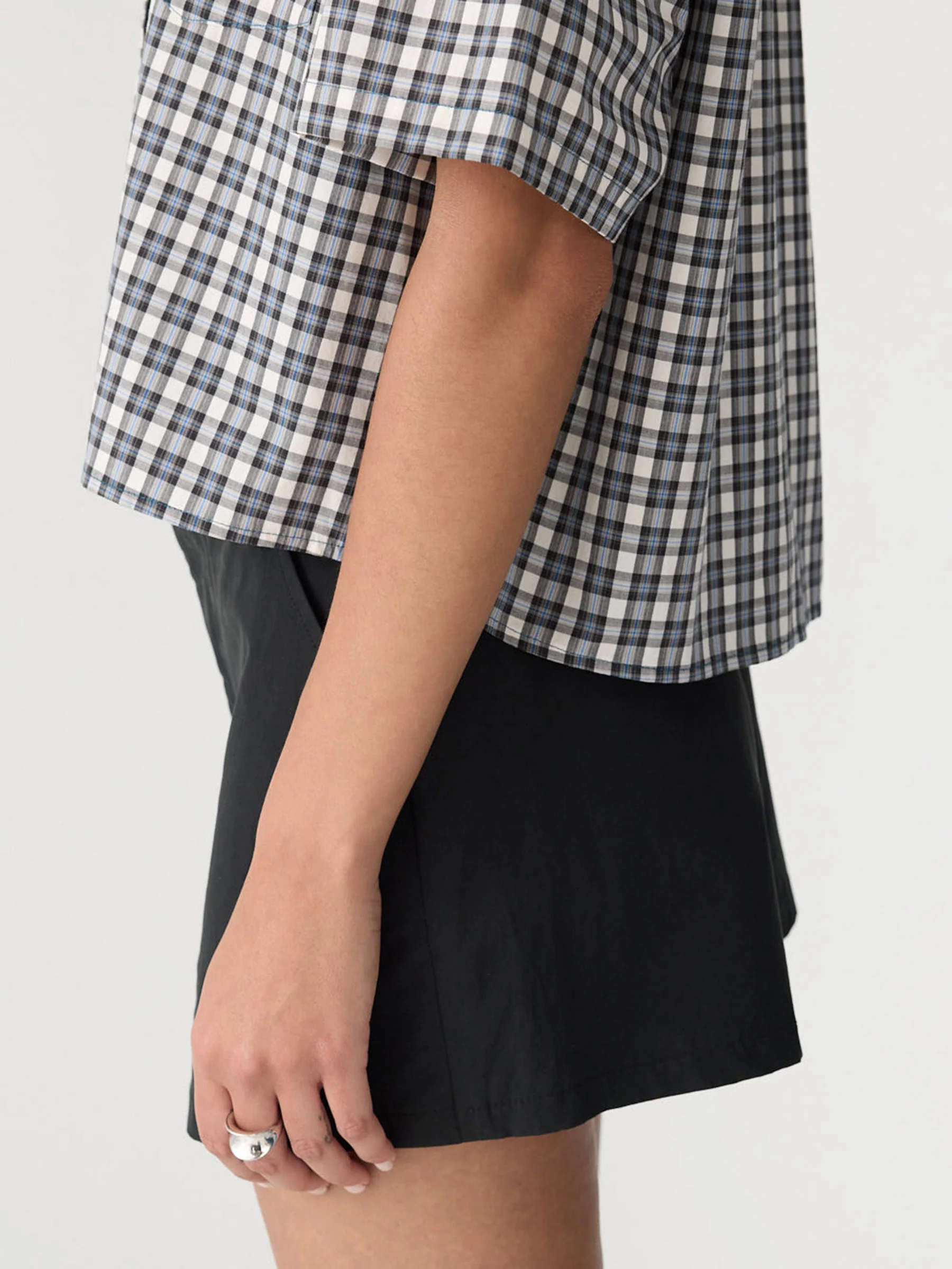 Check Cropped Shirt - Image 4