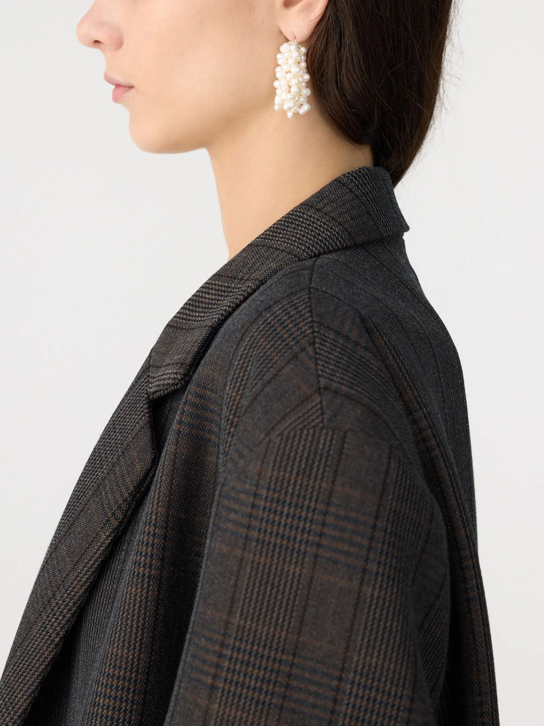 Check Wool Coat - Image 3