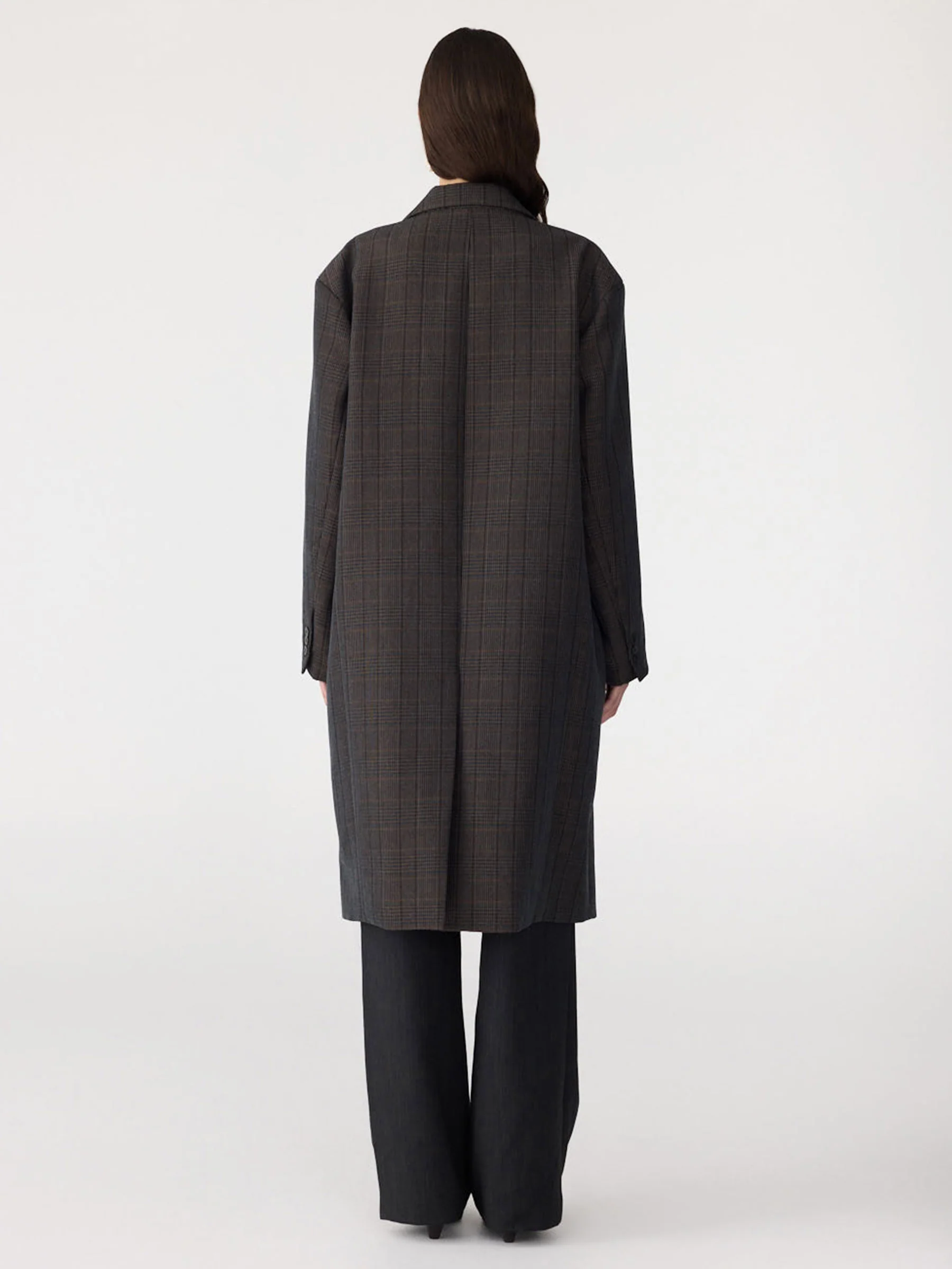 Check Wool Coat - Image 5