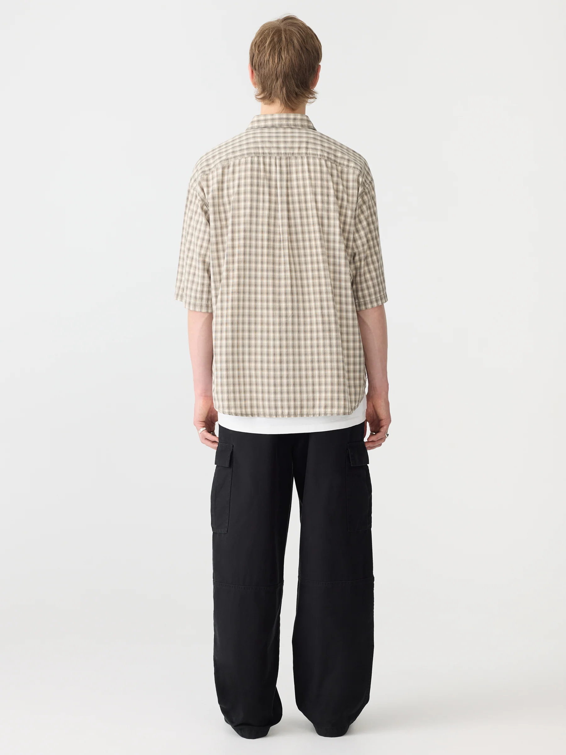 Cotton Check Short Sleeve Shirt - Image 7