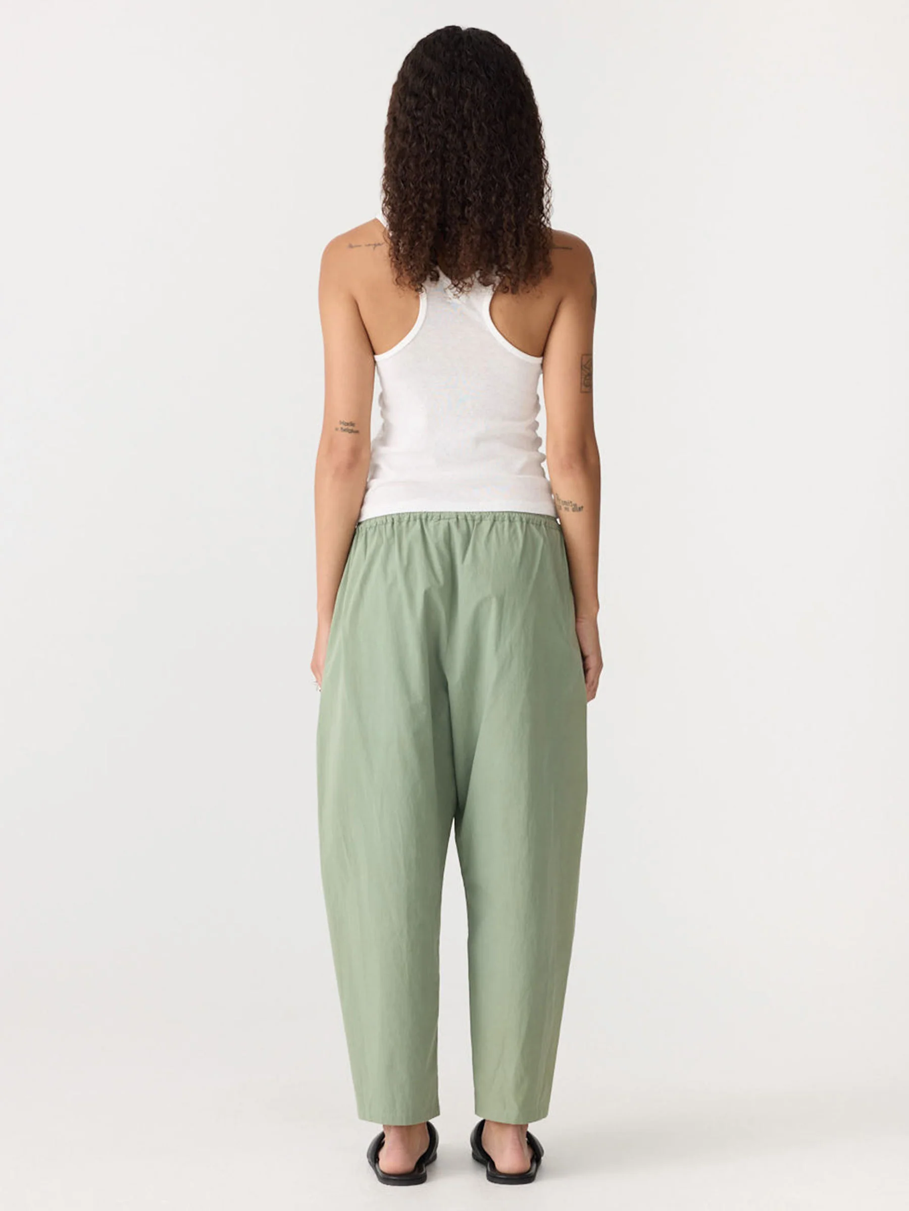 Crushed Cotton Gathered Pant - Image 6