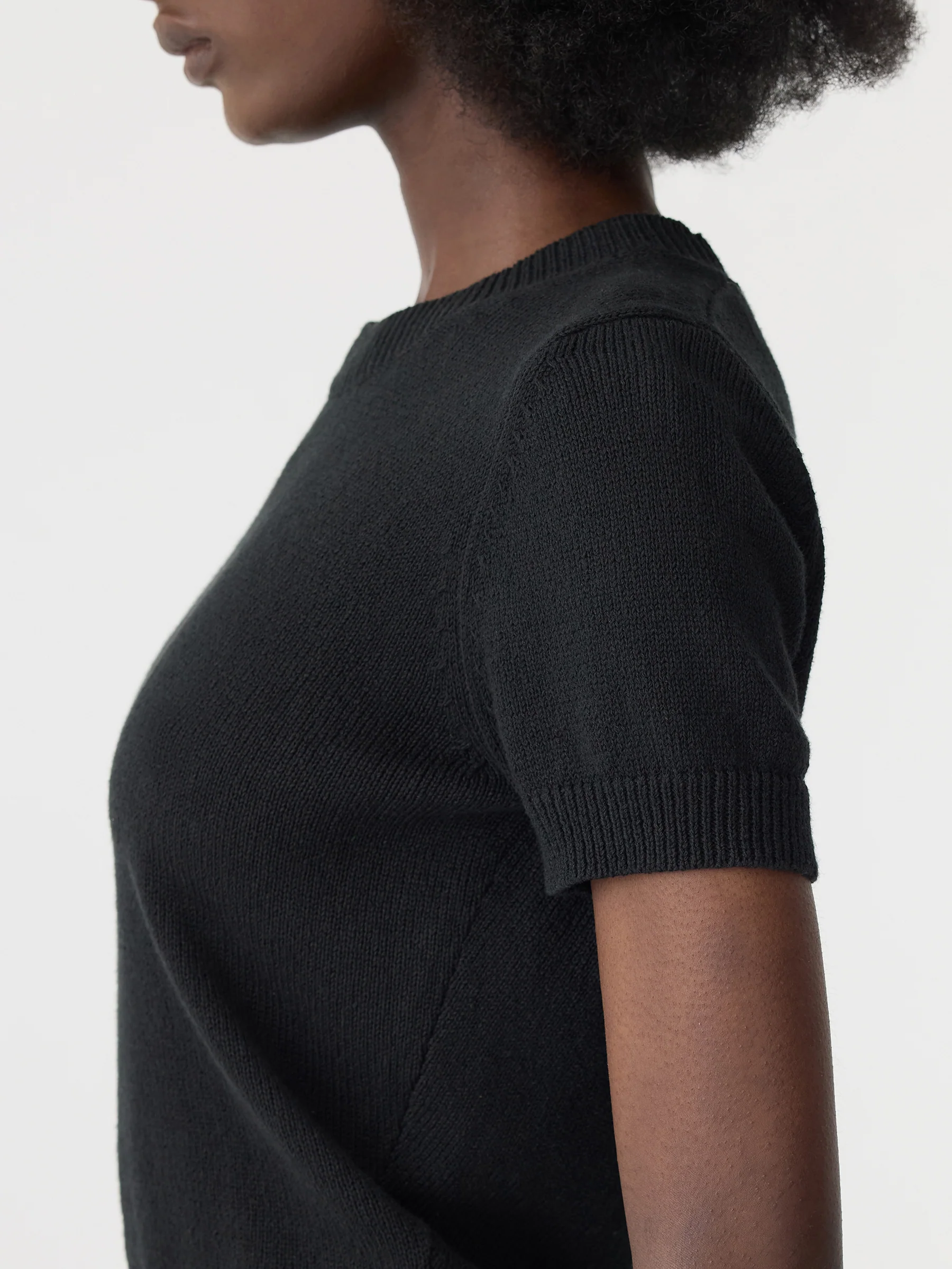 Cotton Linen Slim Short Sleeve Knit - Image 4