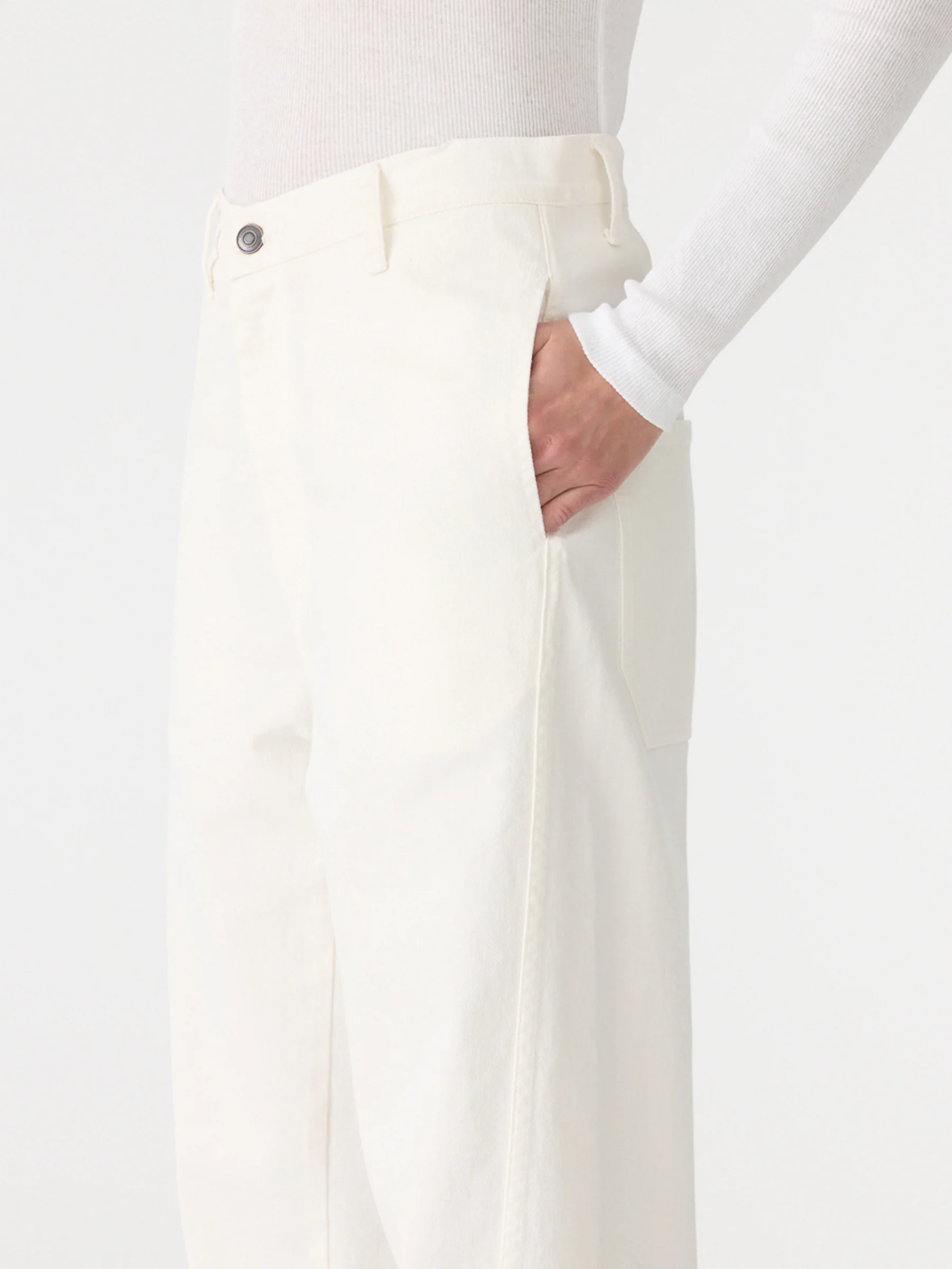 Cotton Twill Wide Leg Pant - Image 3