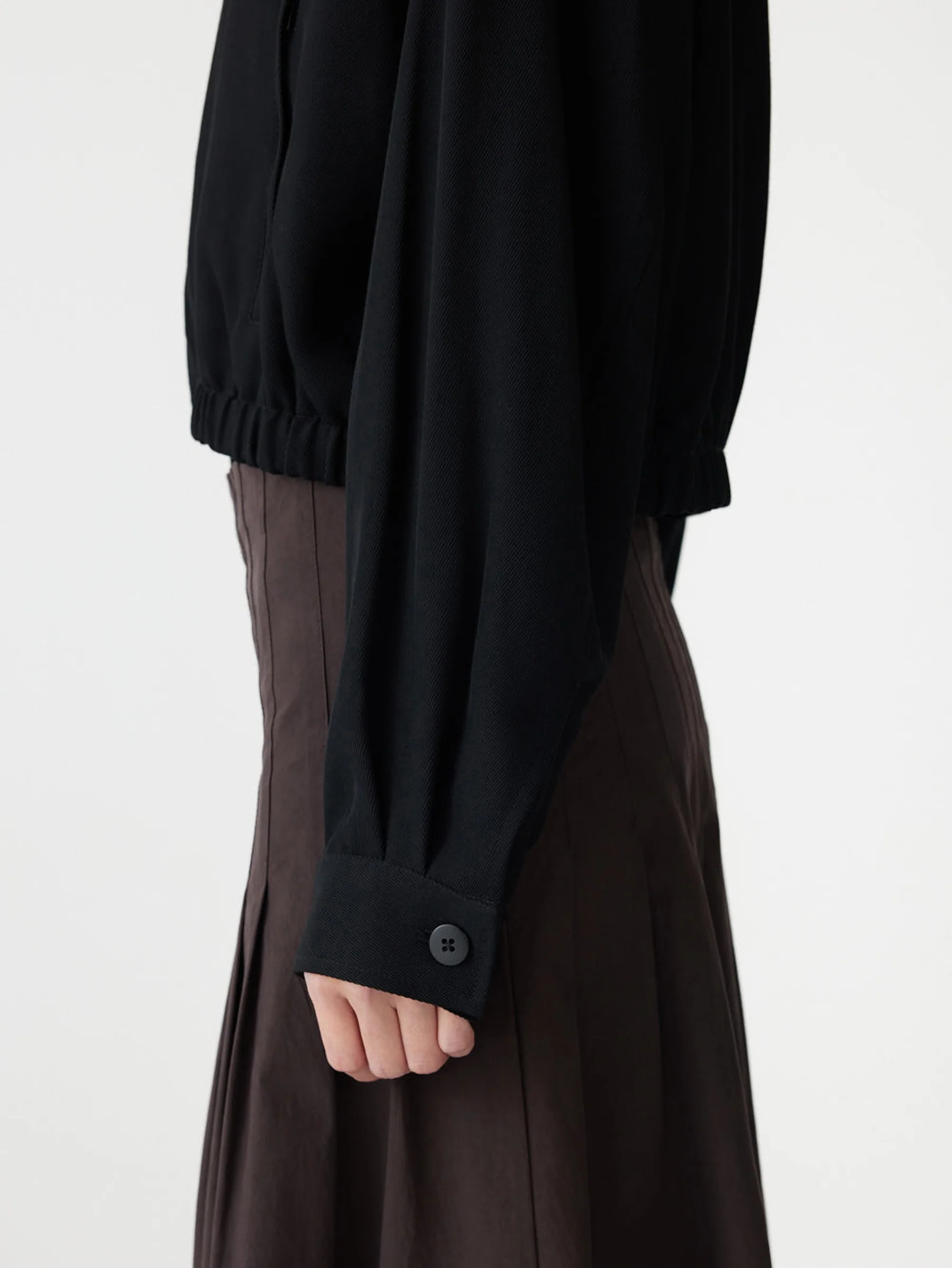 Cropped Twill Jacket - Image 3
