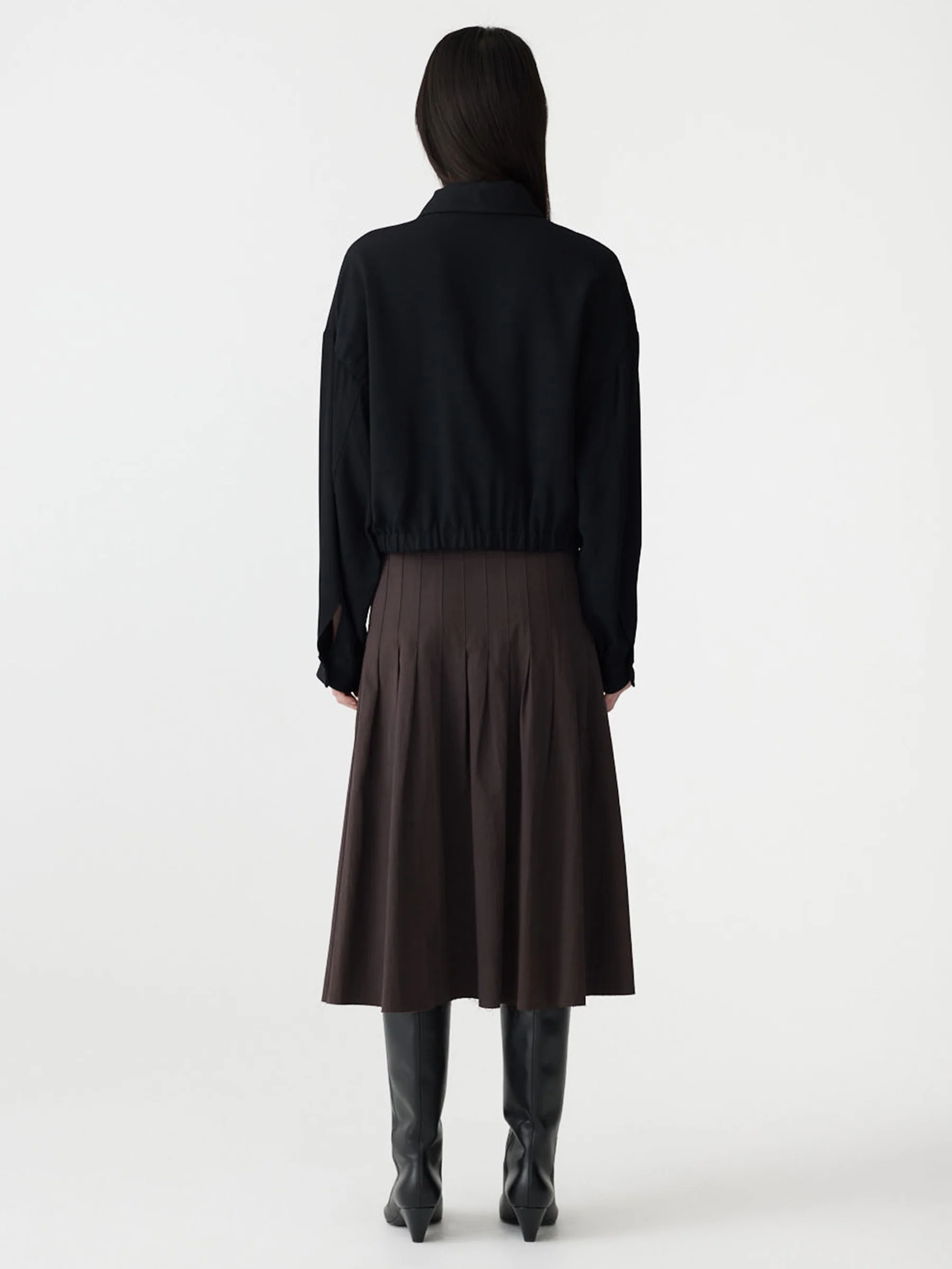 Cropped Twill Jacket - Image 4