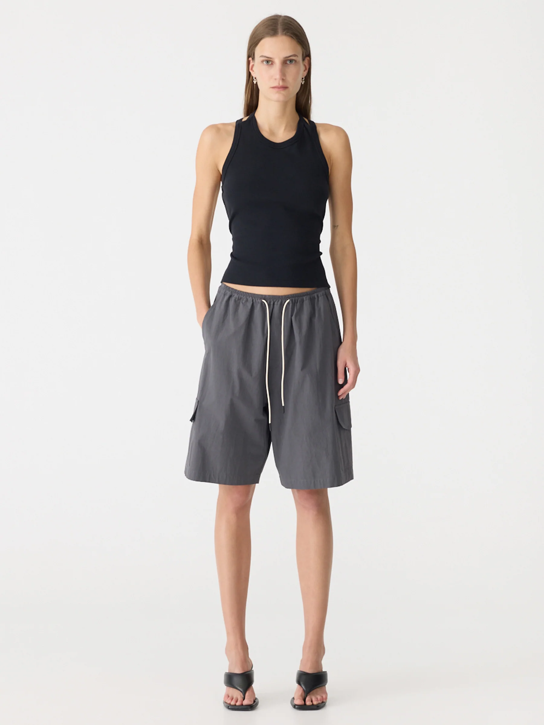 Crushed Cotton Cargo Short