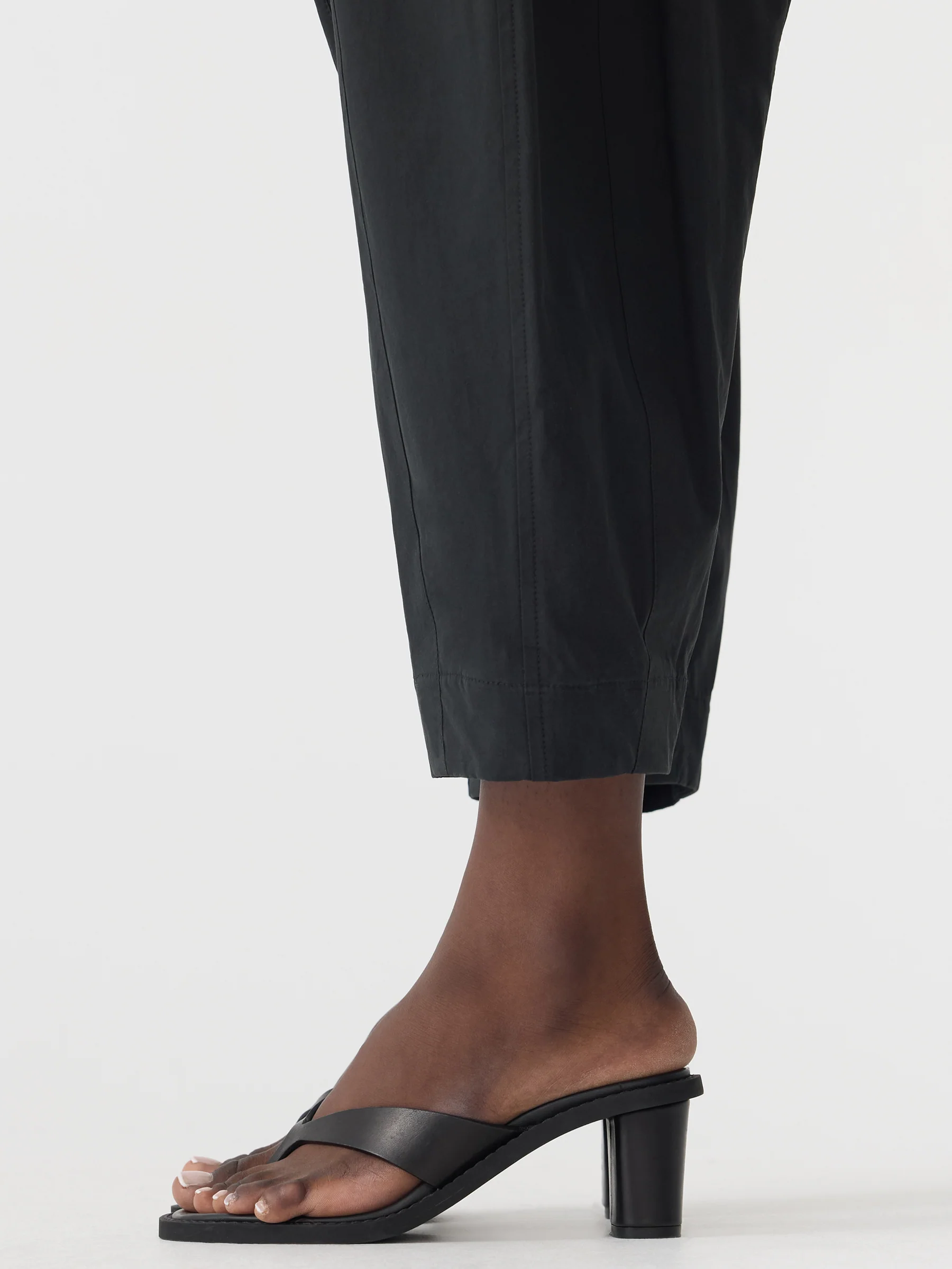 Crushed Cotton Darted Hem Pant - Image 4