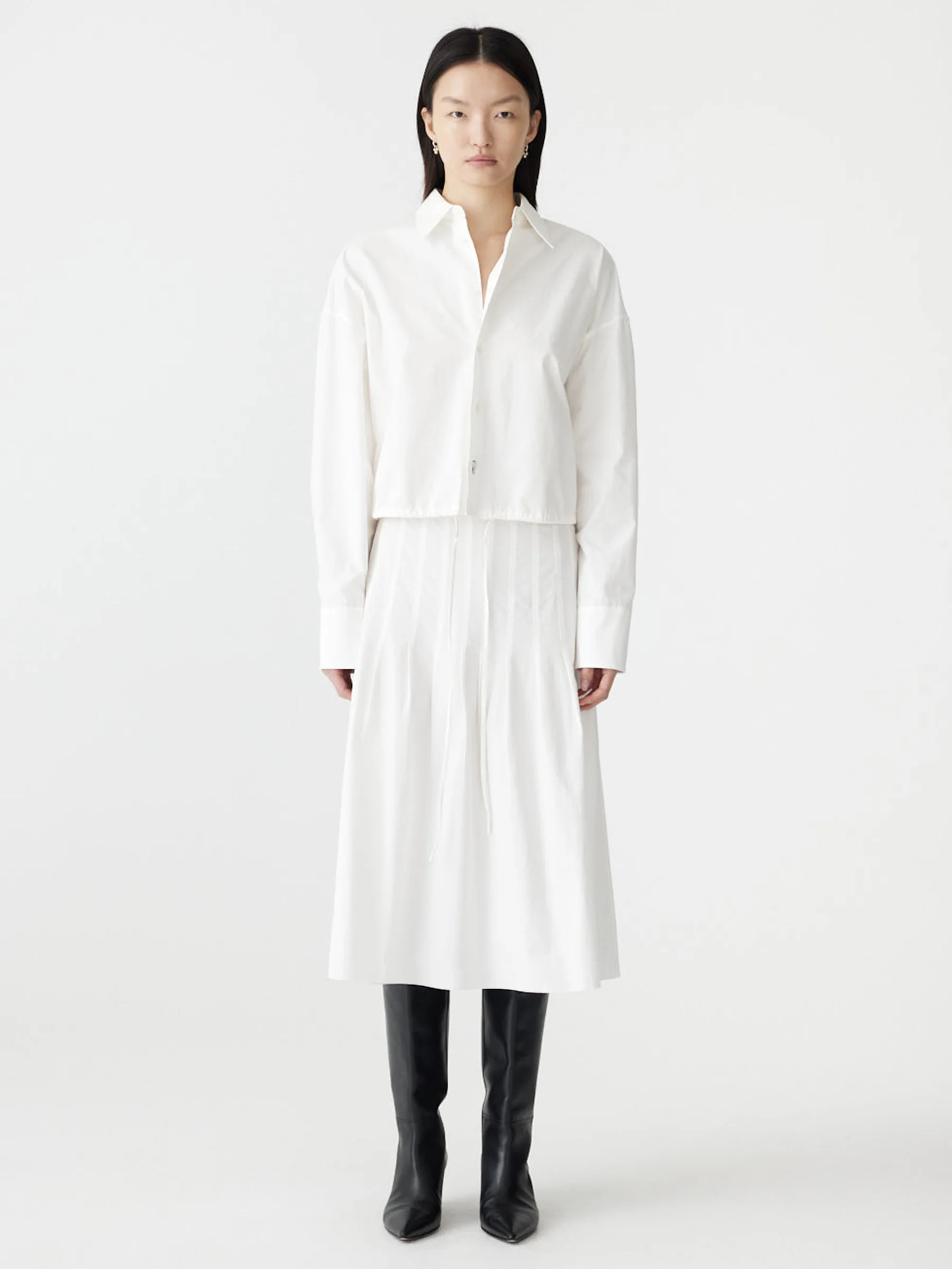 Crushed Cotton Gathered Shirt - Image 6