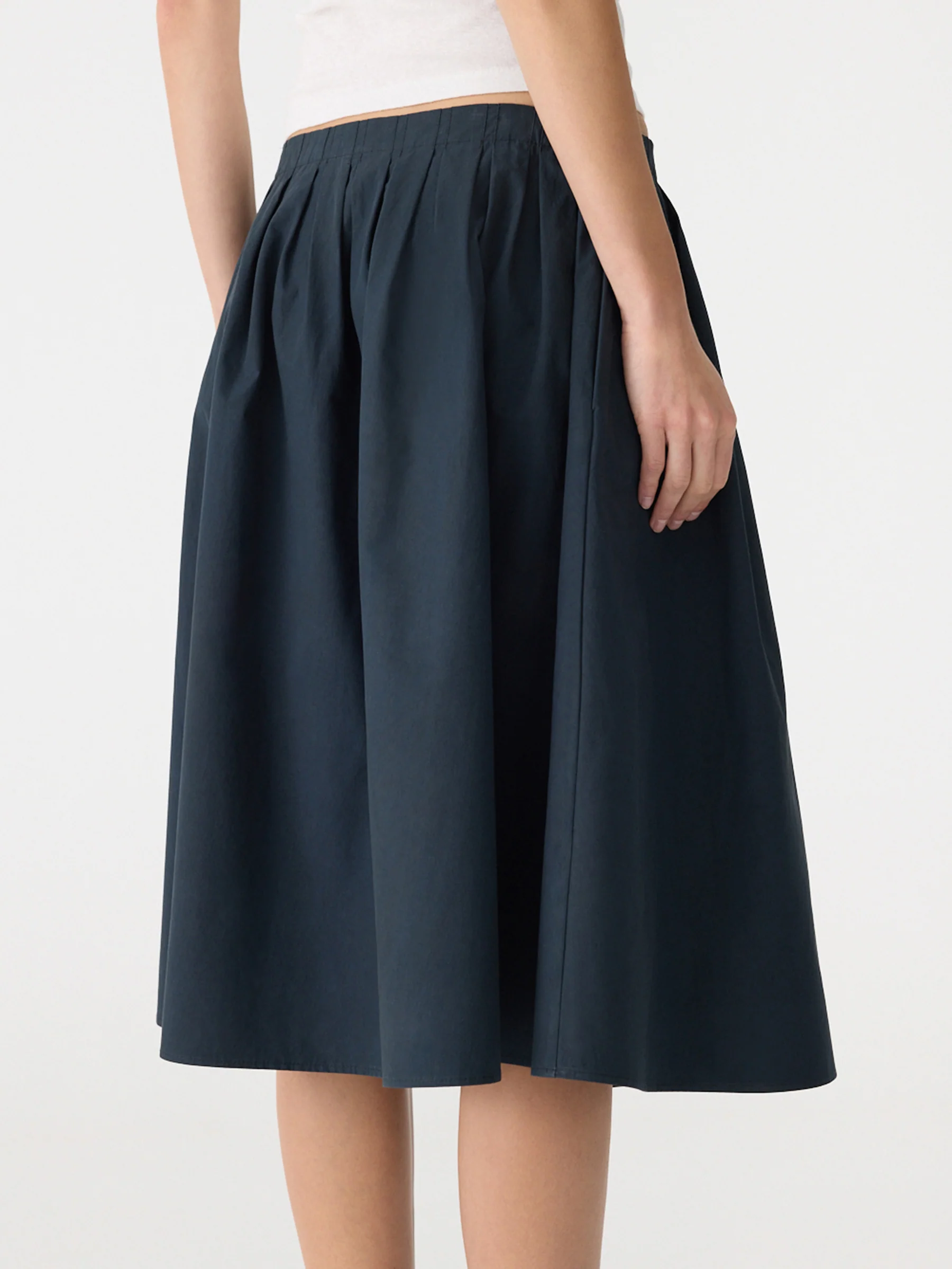Crushed Cotton Gathered Skirt - Image 4