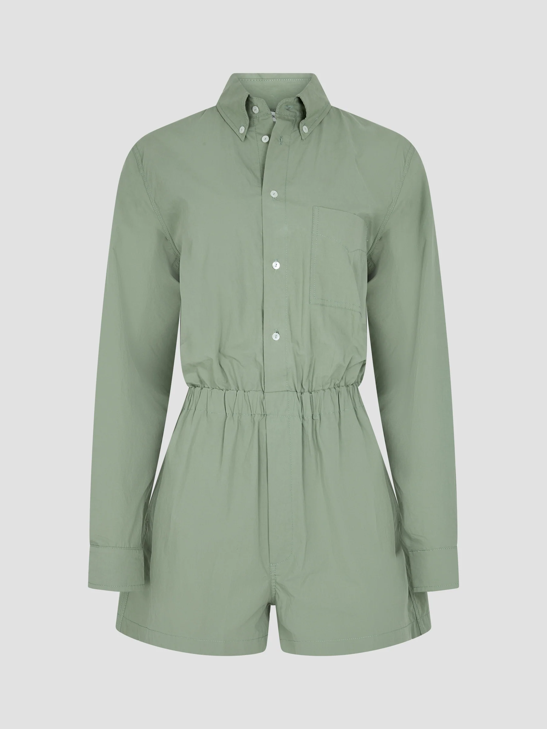 Crushed Cotton Mini Jumpsuit - Image 8