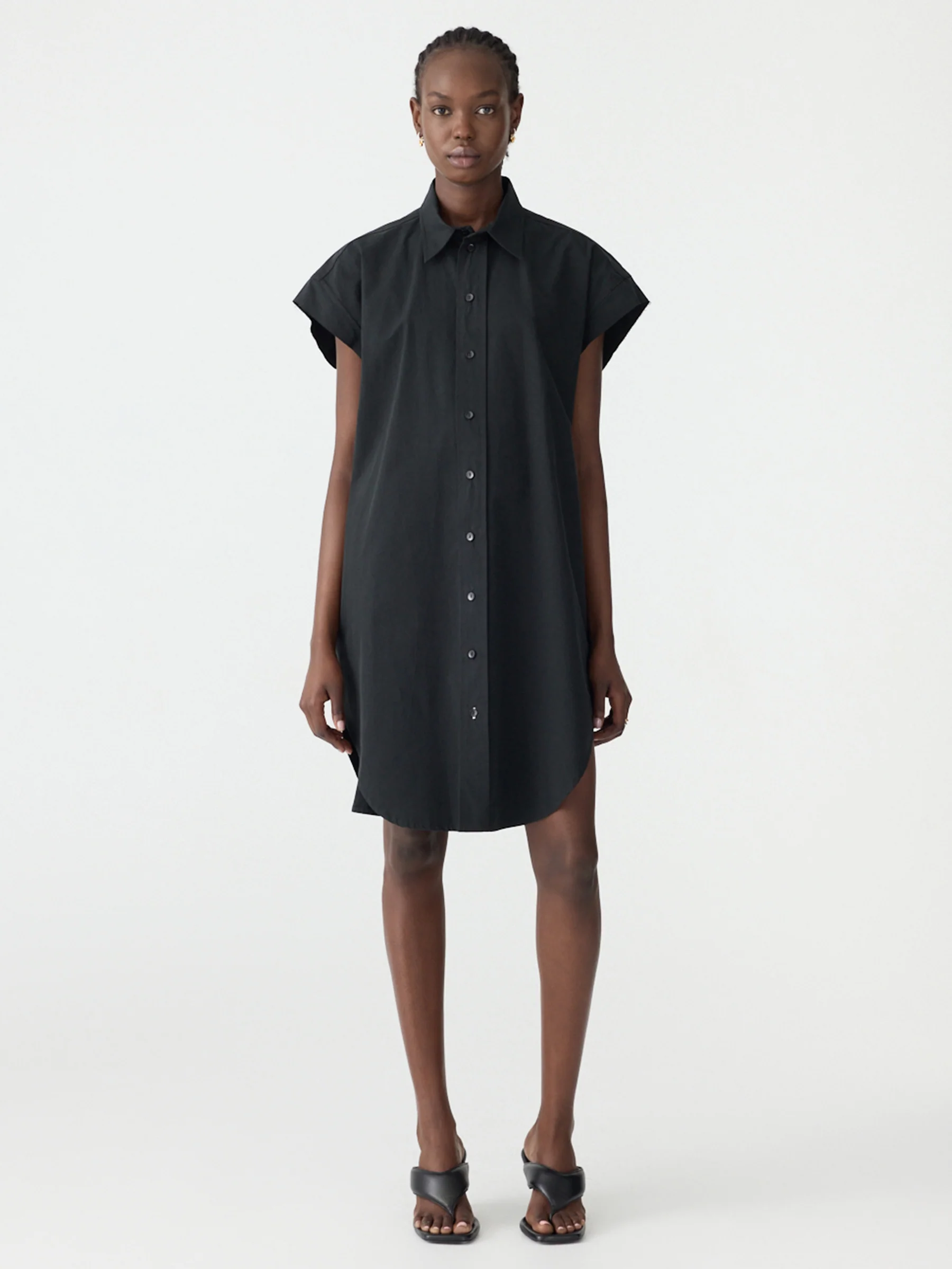 Crushed Cotton Sleeveless Dress