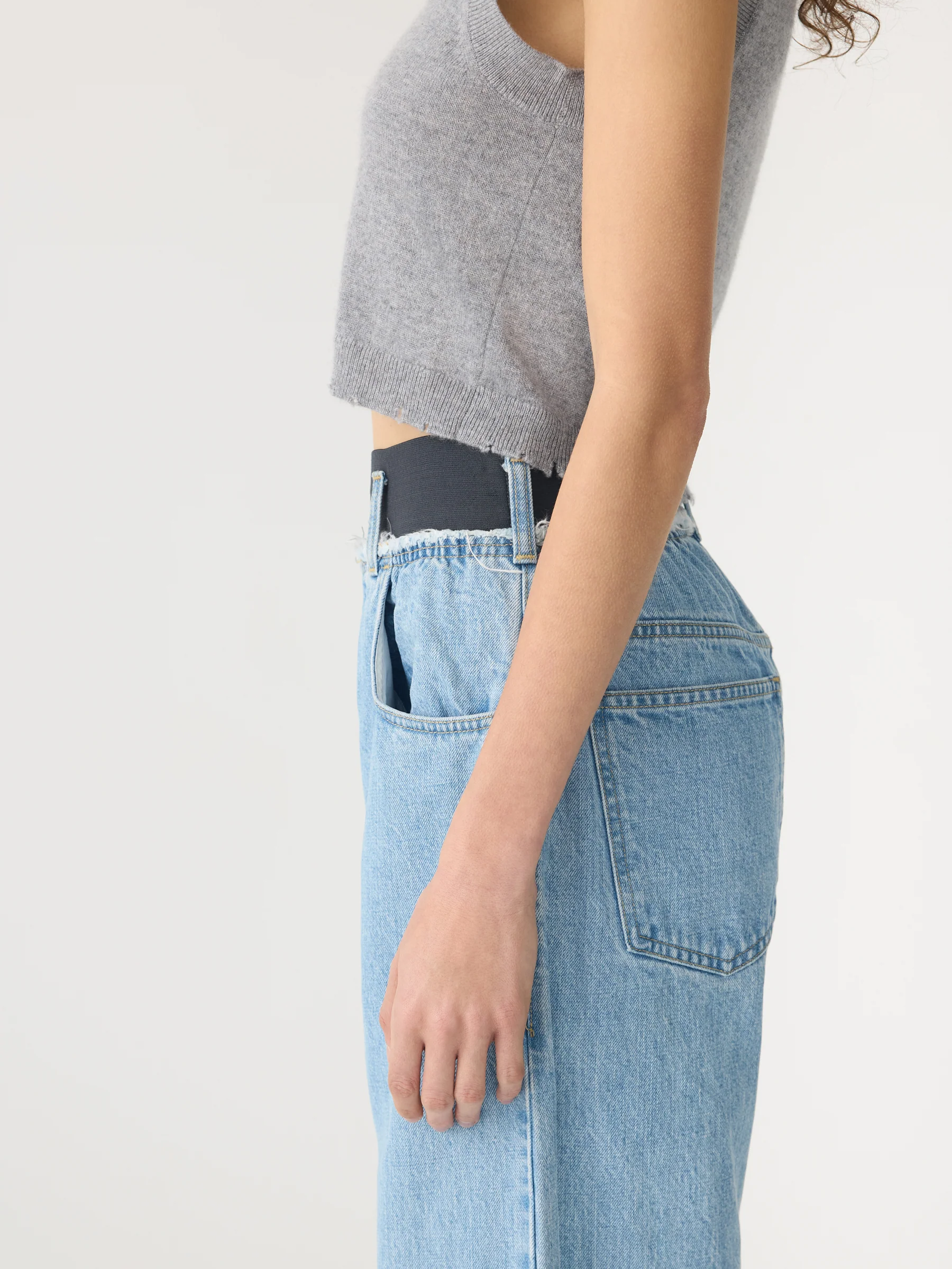 Distressed V Neck Vest - Image 4