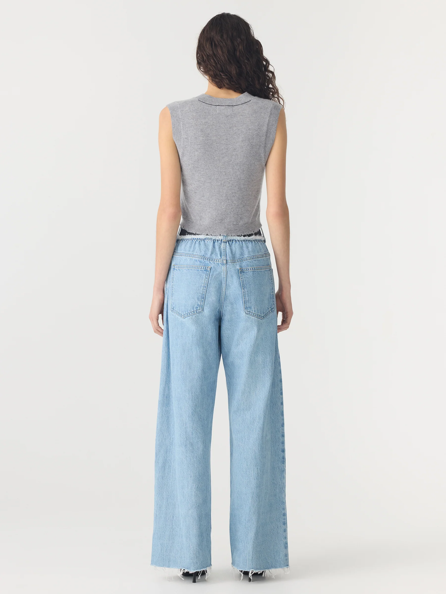 Distressed V Neck Vest - Image 6