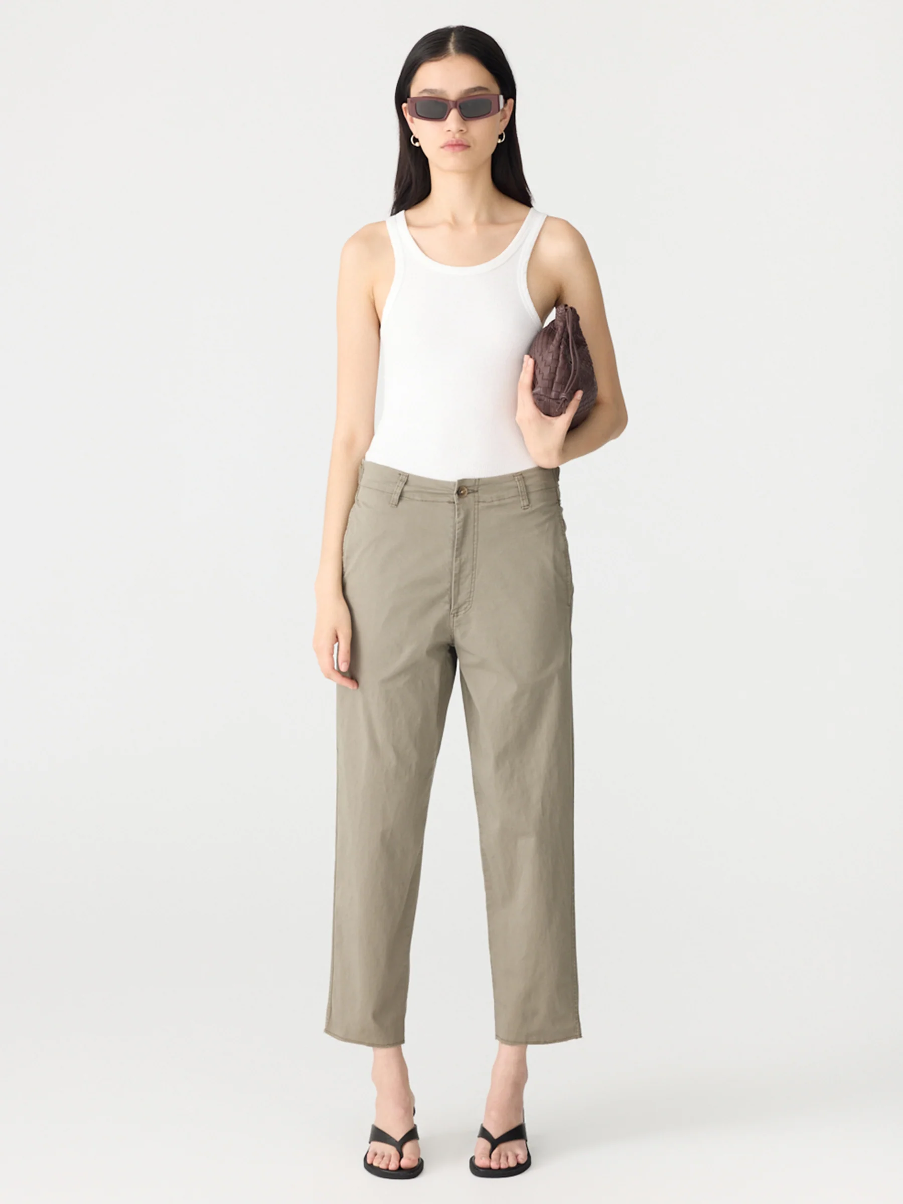 Double Dyed Raw Hem Pant