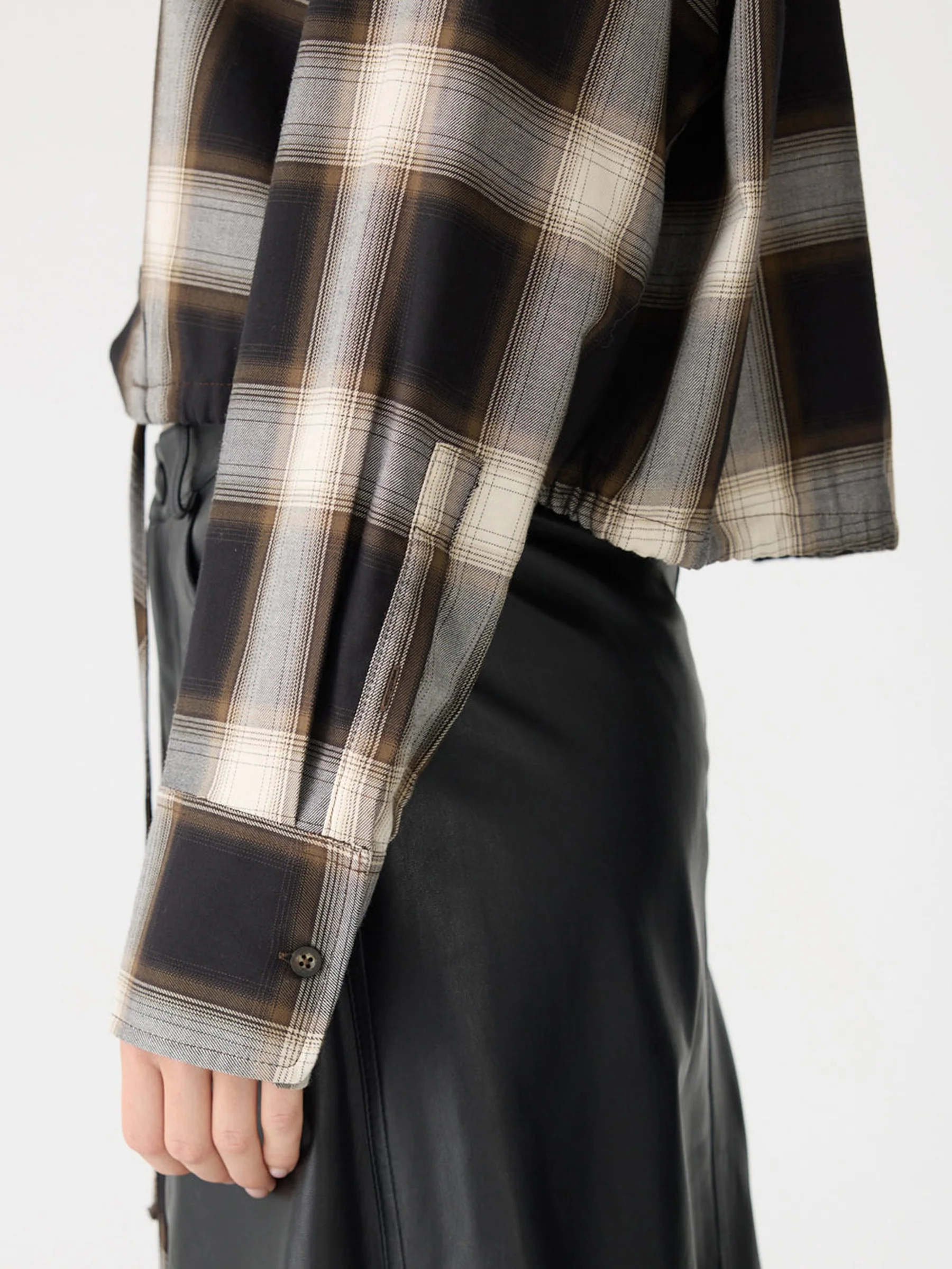 Drawstring Check Shirt - Image 3