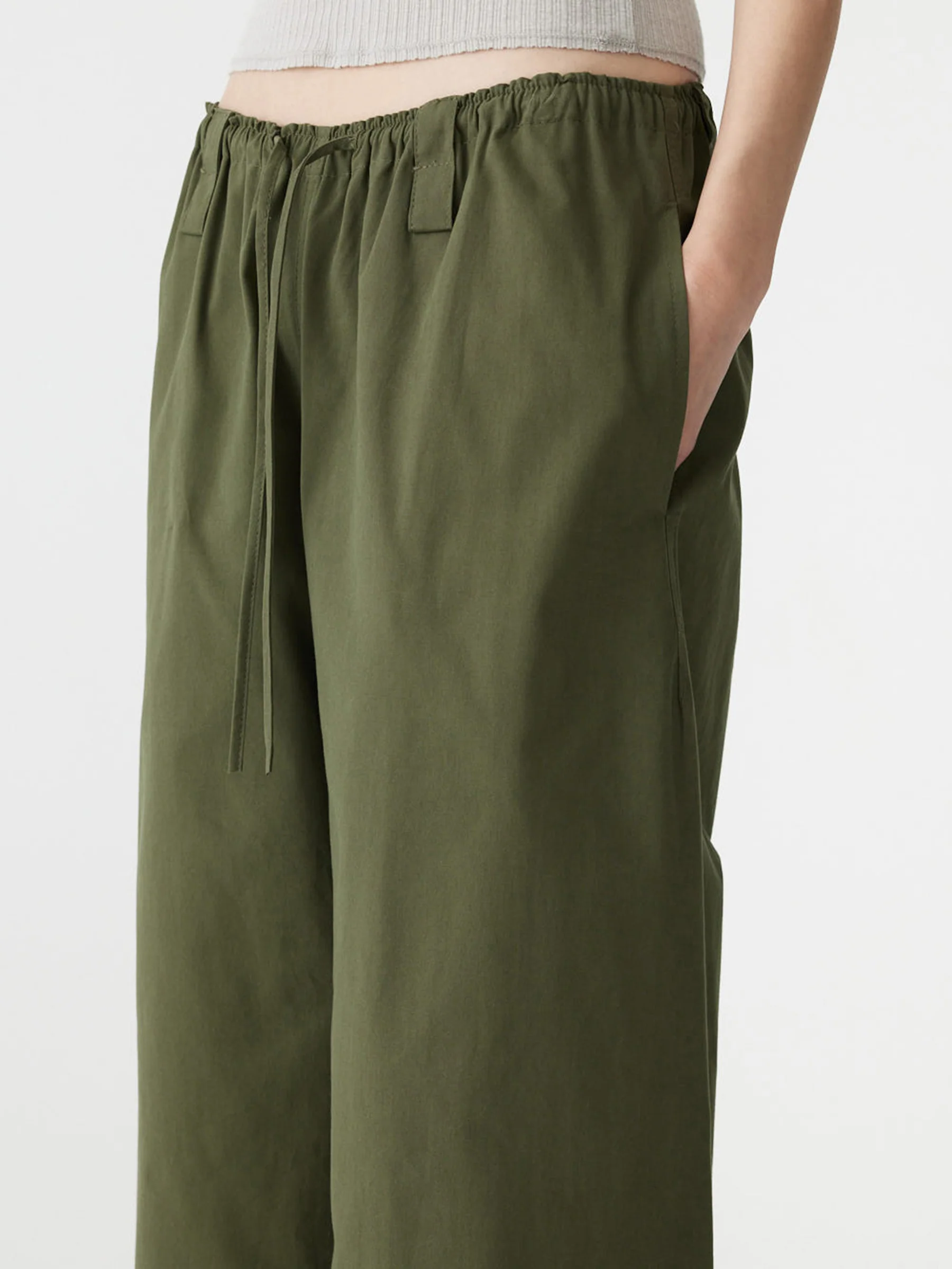 Drawstring Detail Pull On Pant - Image 3