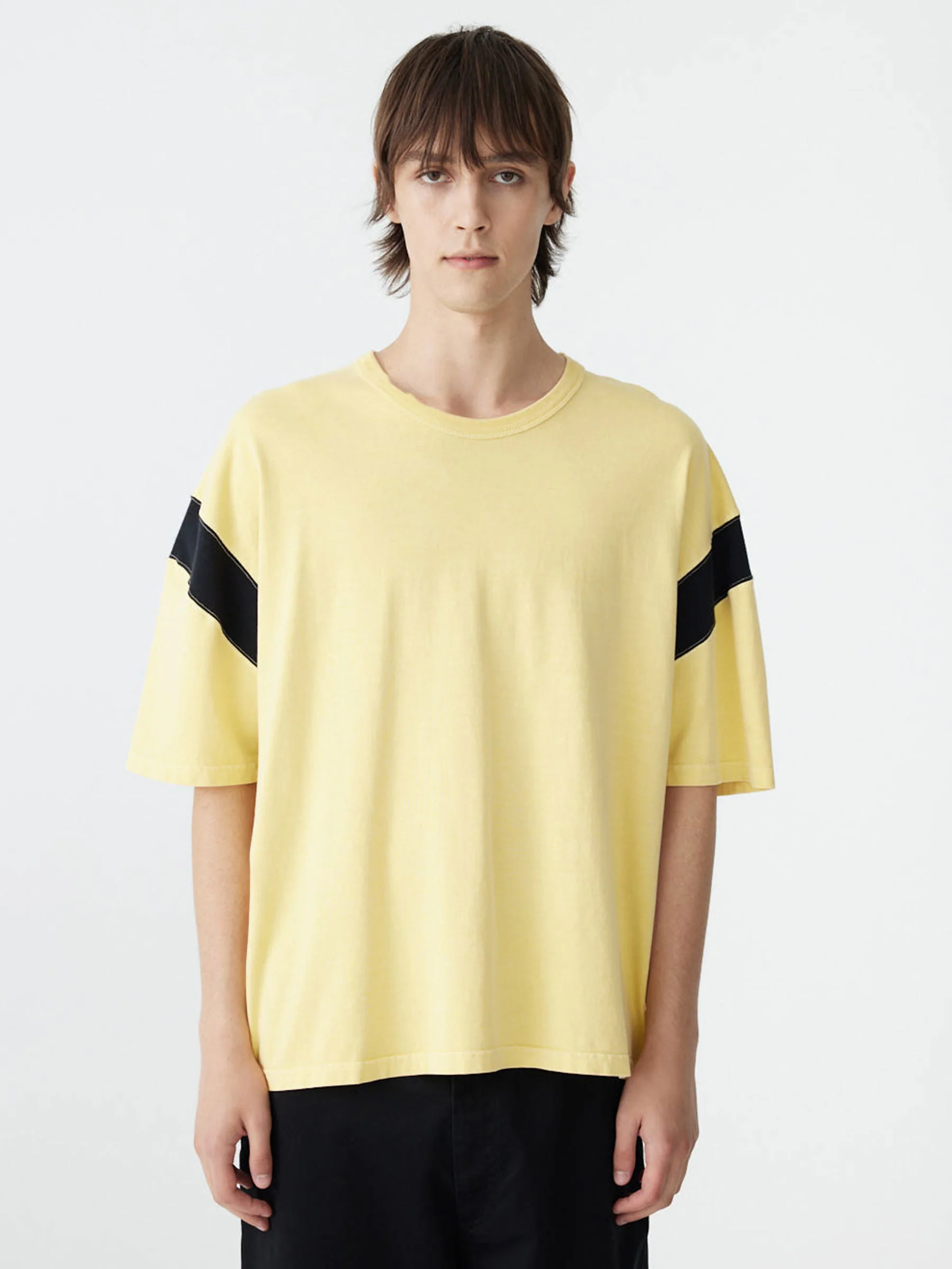 Dyed Oversized Rib Detail T-Shirt - Image 3