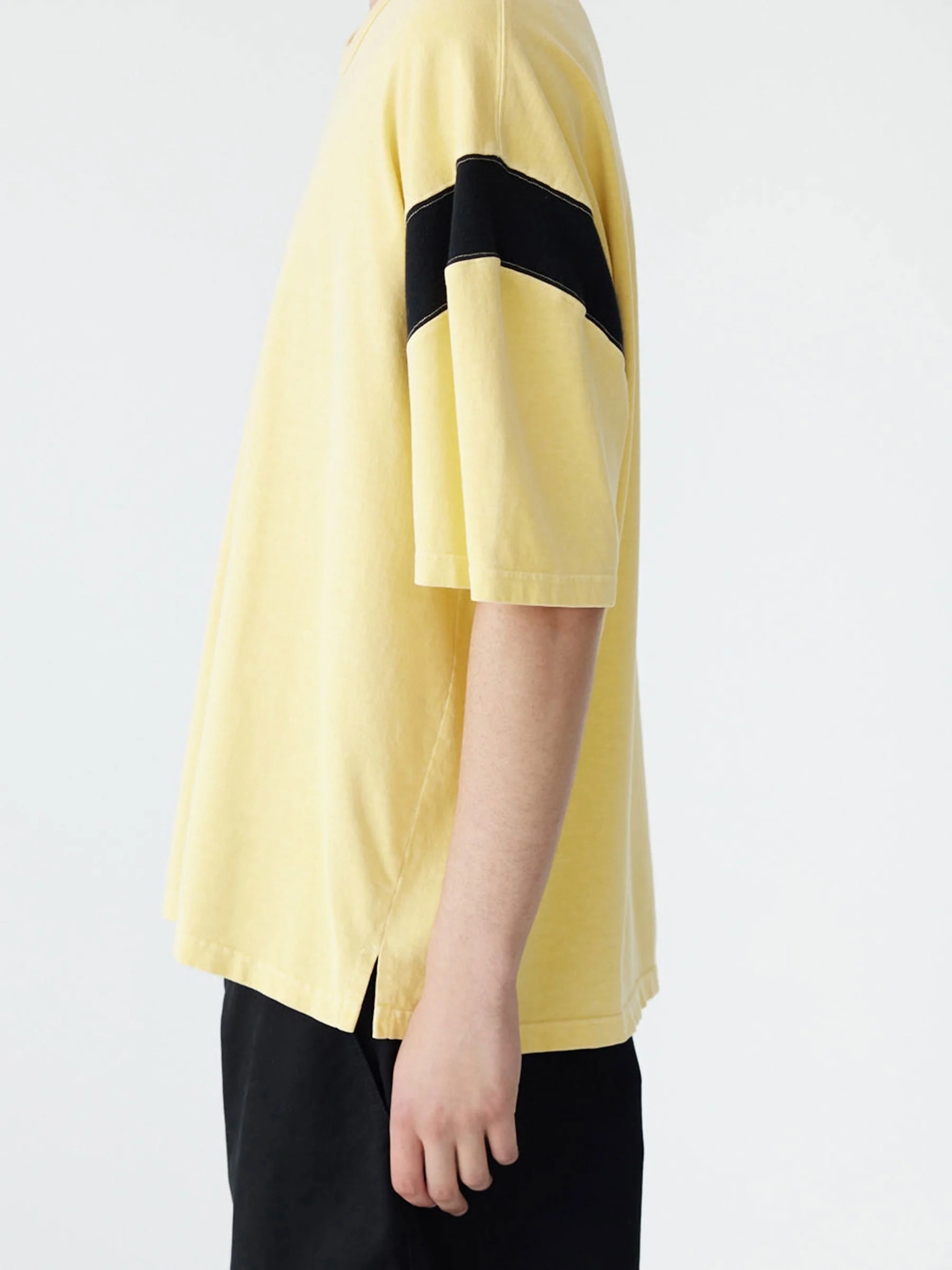 Dyed Oversized Rib Detail T-Shirt - Image 4