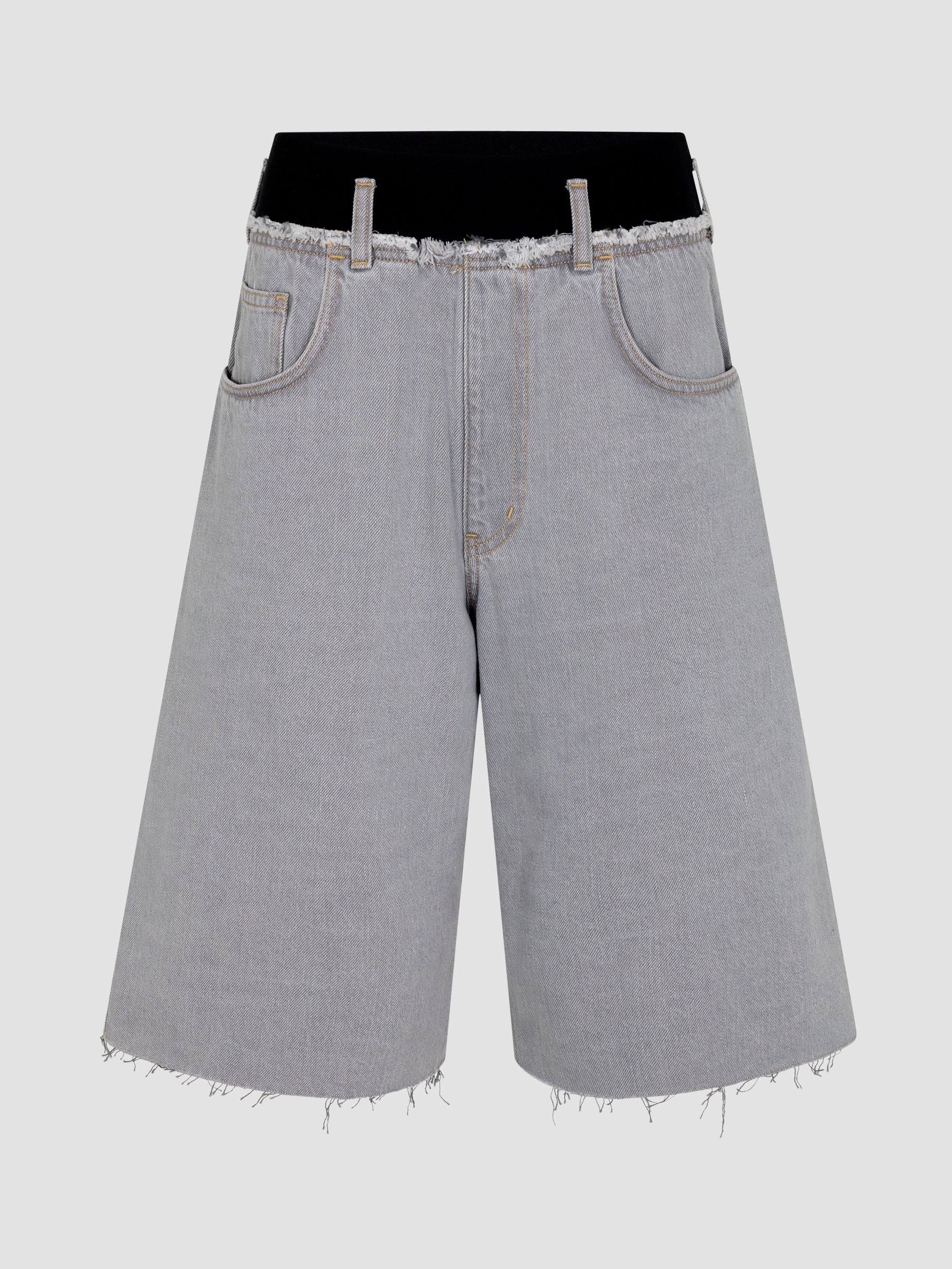 Elastic Longerline Denim Short - Image 8