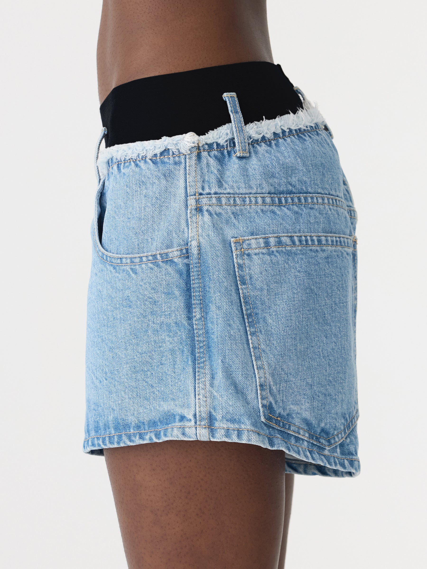Elasticated Denim Short - Image 4