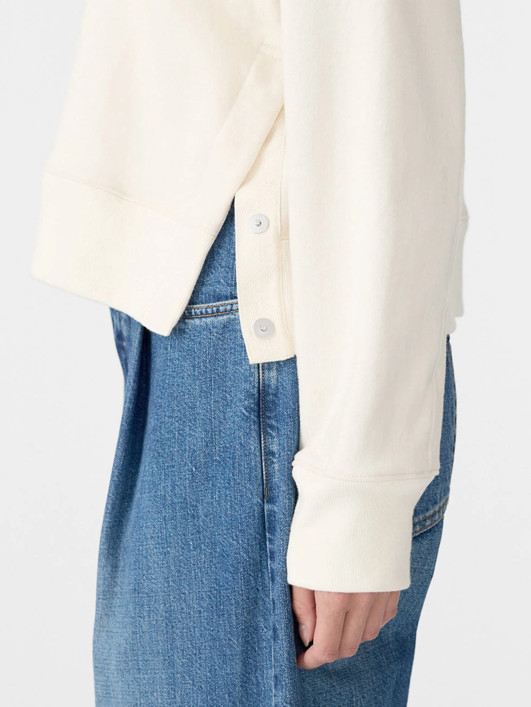 Fleece Split Detail Sweat - Image 3