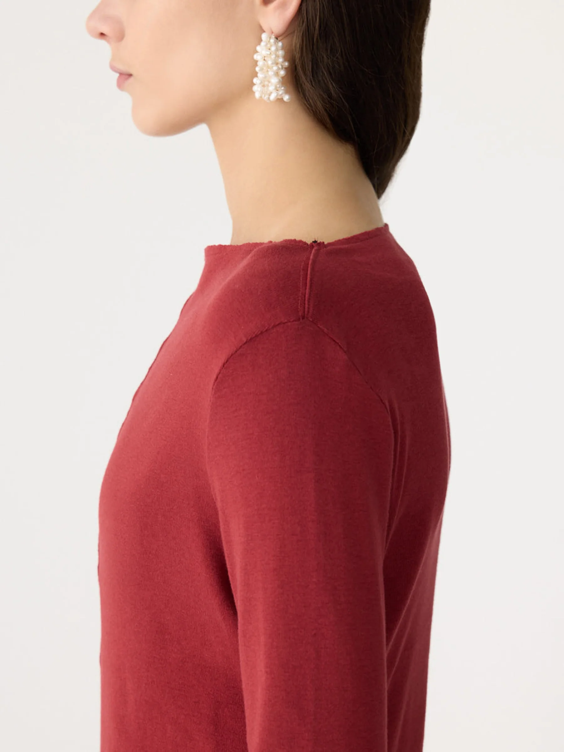 Front Seam Rib Long Sleeve T-Shirt - Image 3