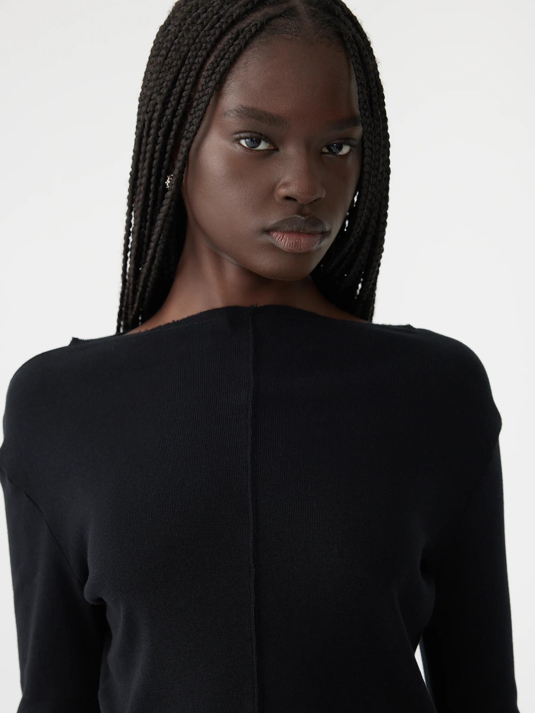 Front Seam Rib Long Sleeve T-Shirt - Image 3