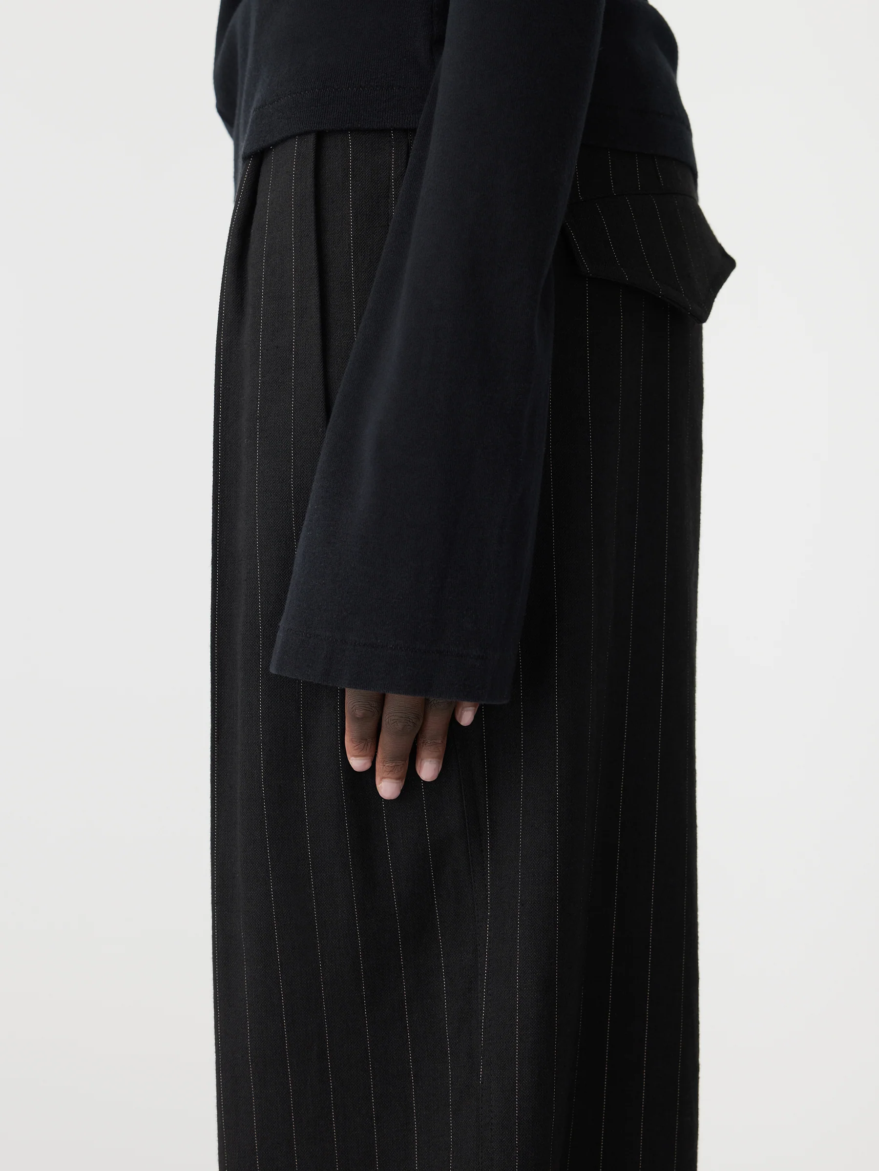 Front Seam Rib Long Sleeve T-Shirt - Image 4