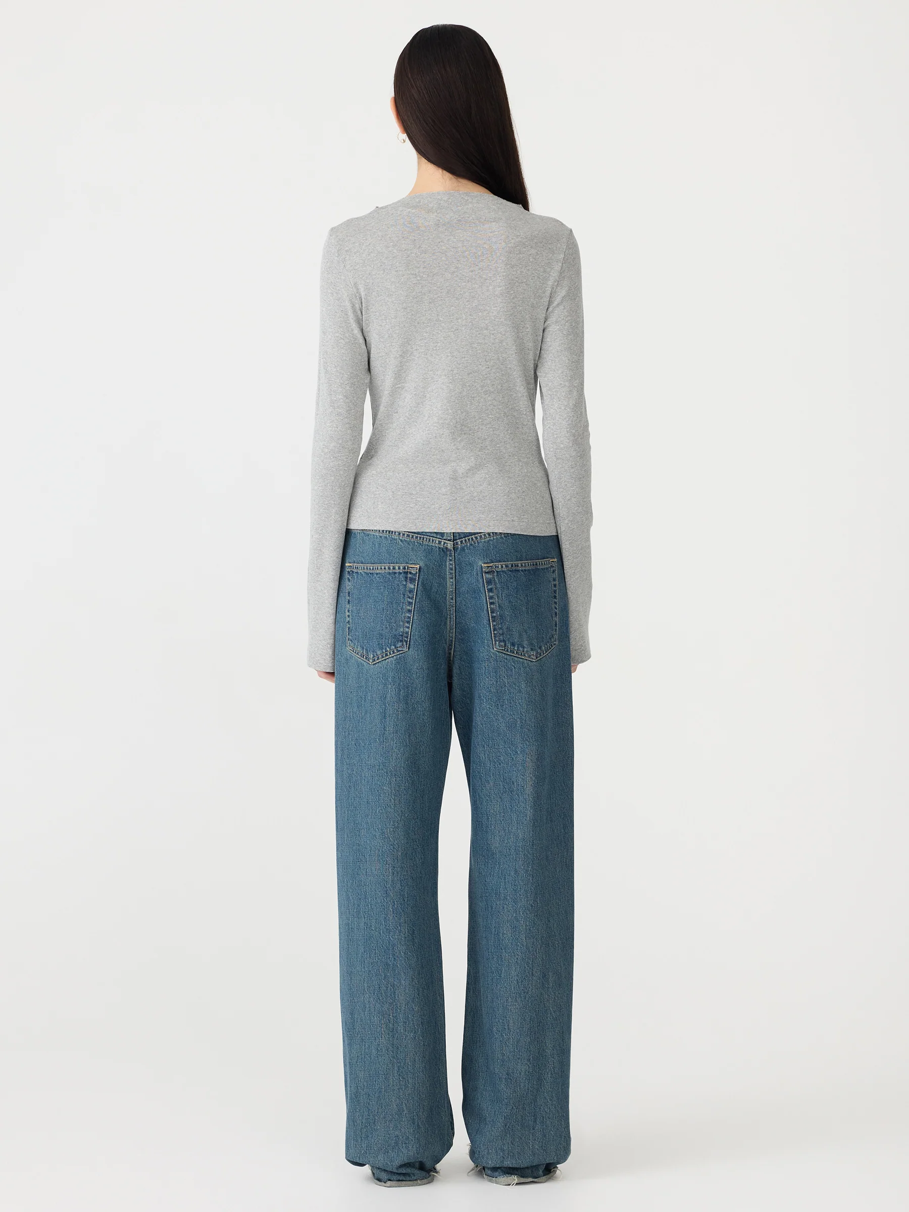 Front Seam Rib Long Sleeve T-Shirt - Image 6
