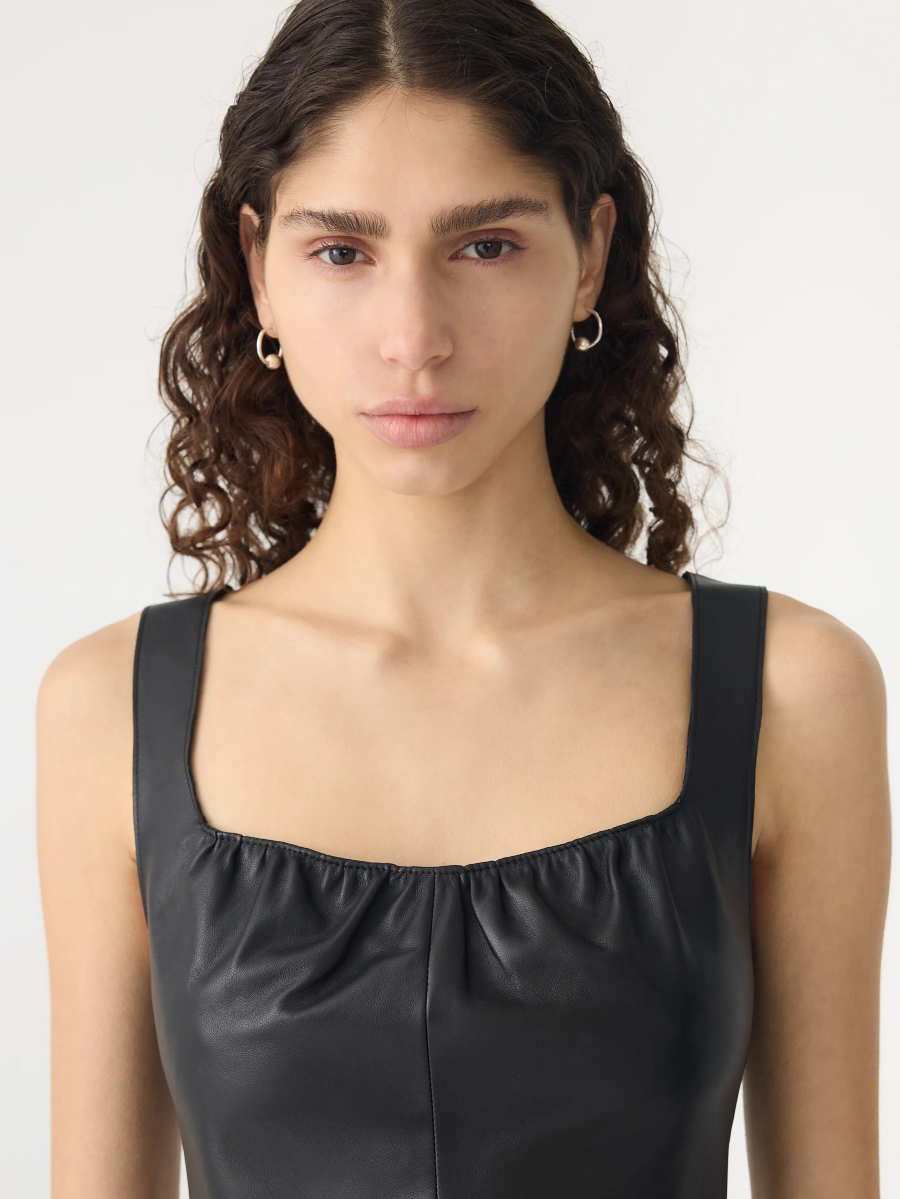 Gathered Leather Top - Image 3