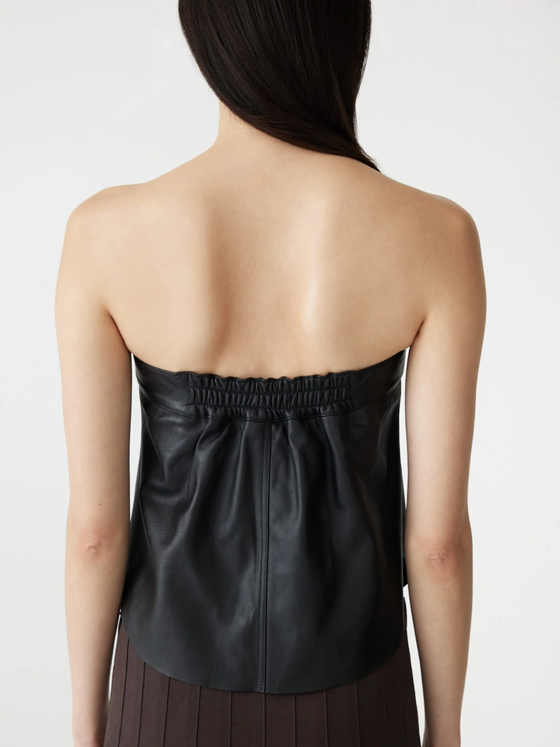 Leather Strapless Top - Image 4