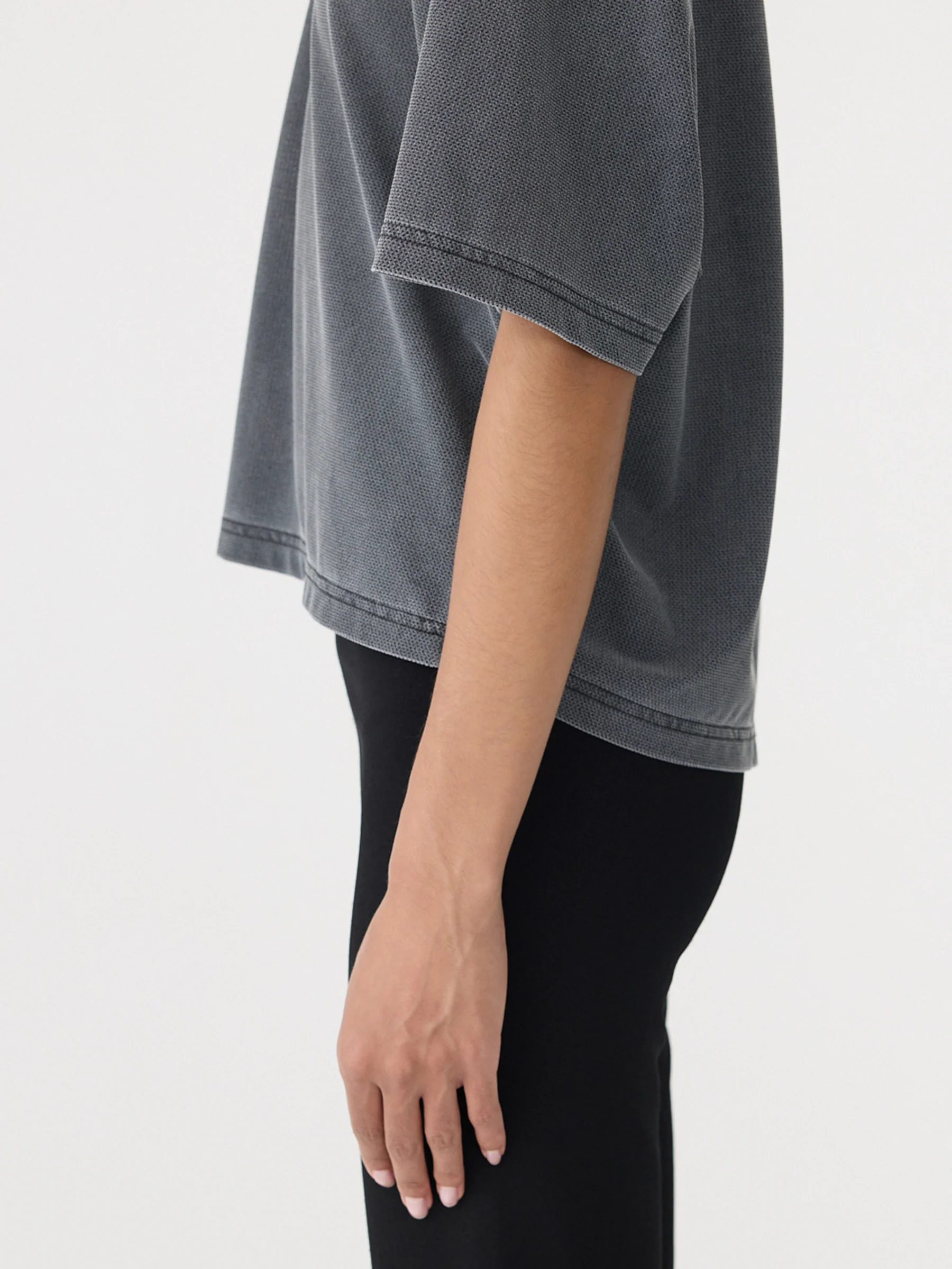 Mesh Boxy Seam Detail T-Shirt - Image 3