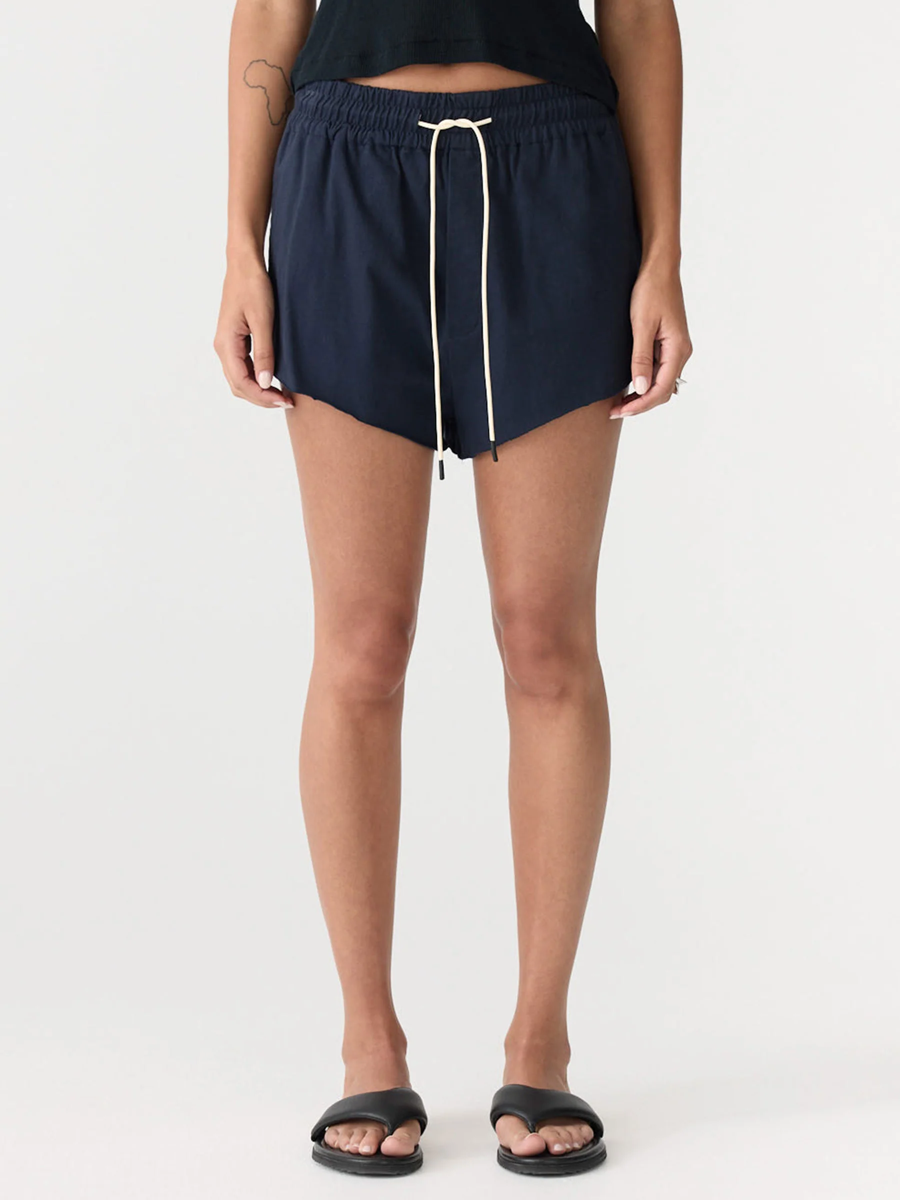 Midweight Raw Edge Mini Shorts - Image 2