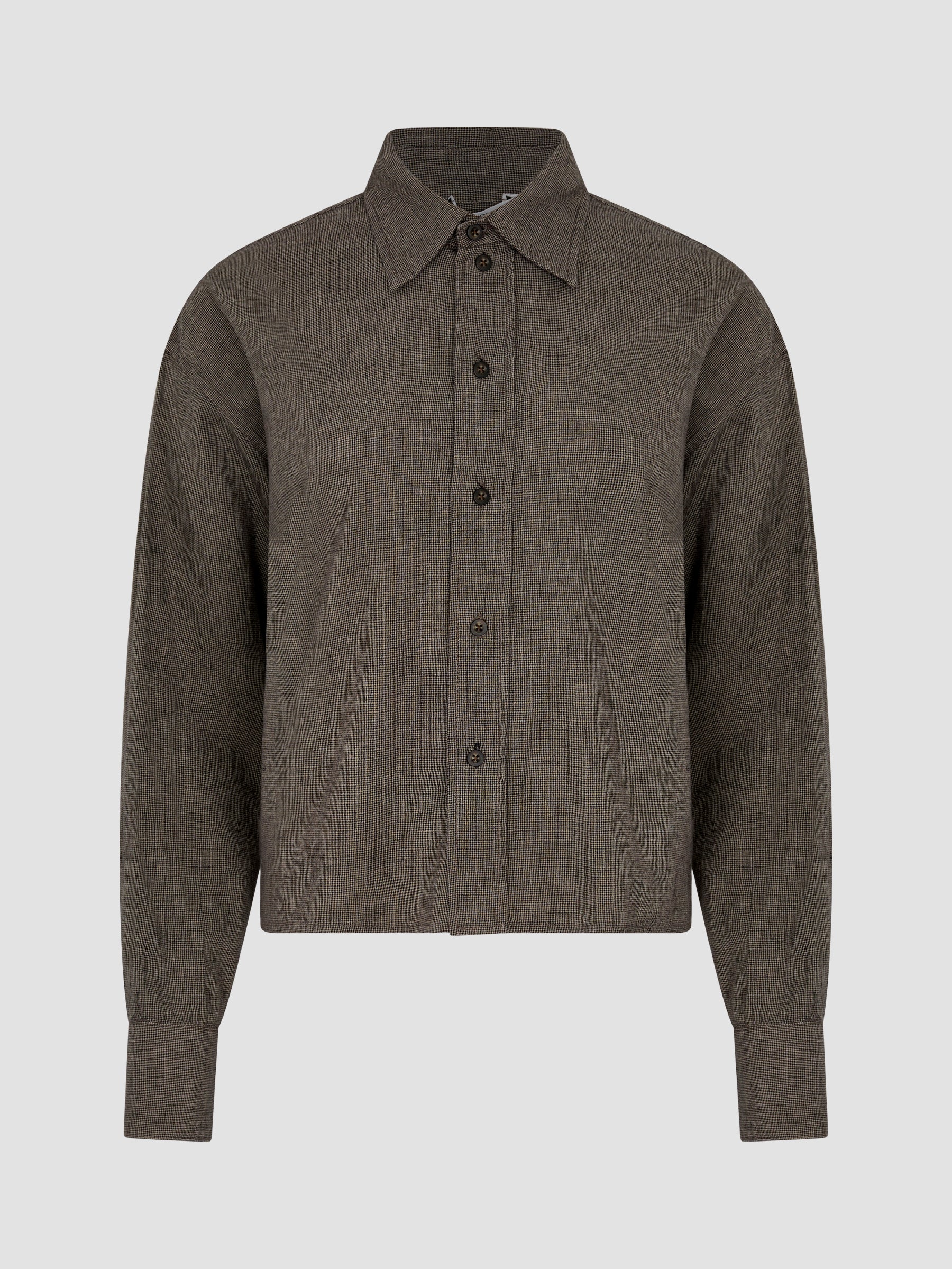 Mini Houndstooth Crop Shirt - Image 7
