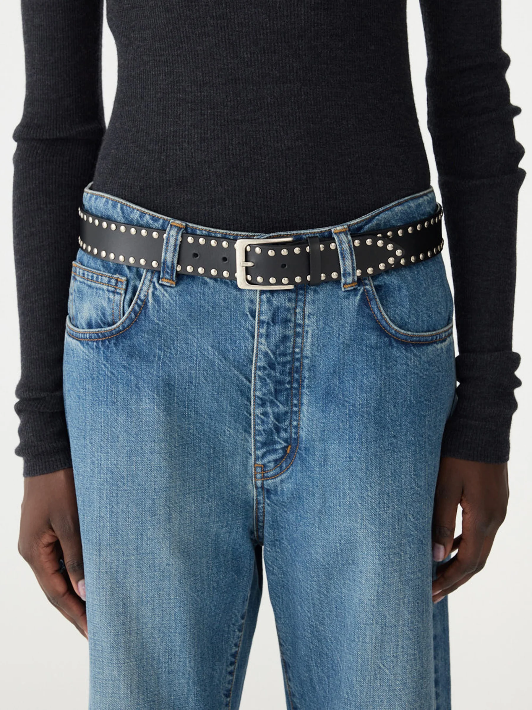 Mini Stud Leather Belt - Image 3