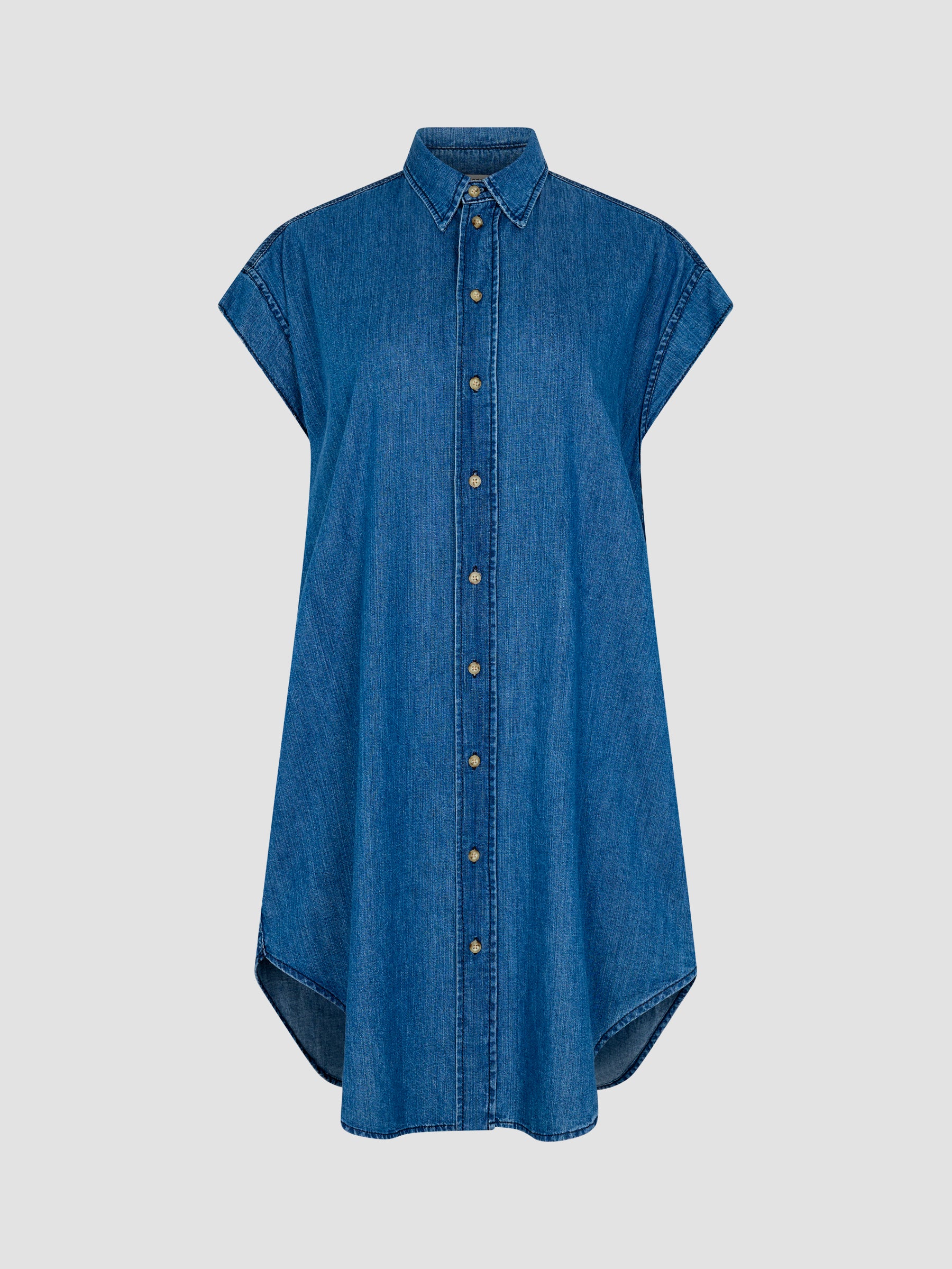 Organic Denim Sleeveless Dress - Image 8