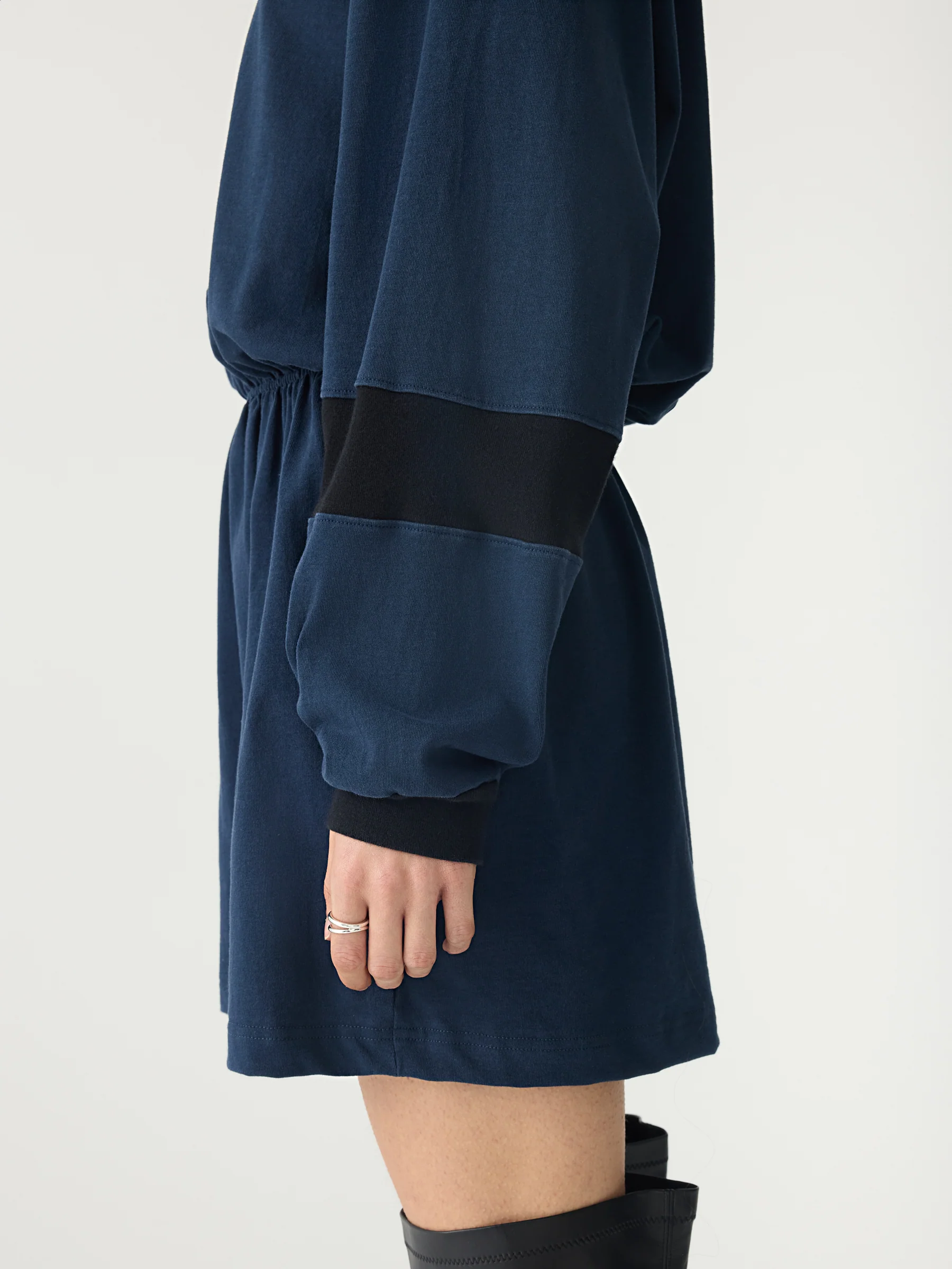 Panelled Long Sleeve T-Shirt Dress - Image 5