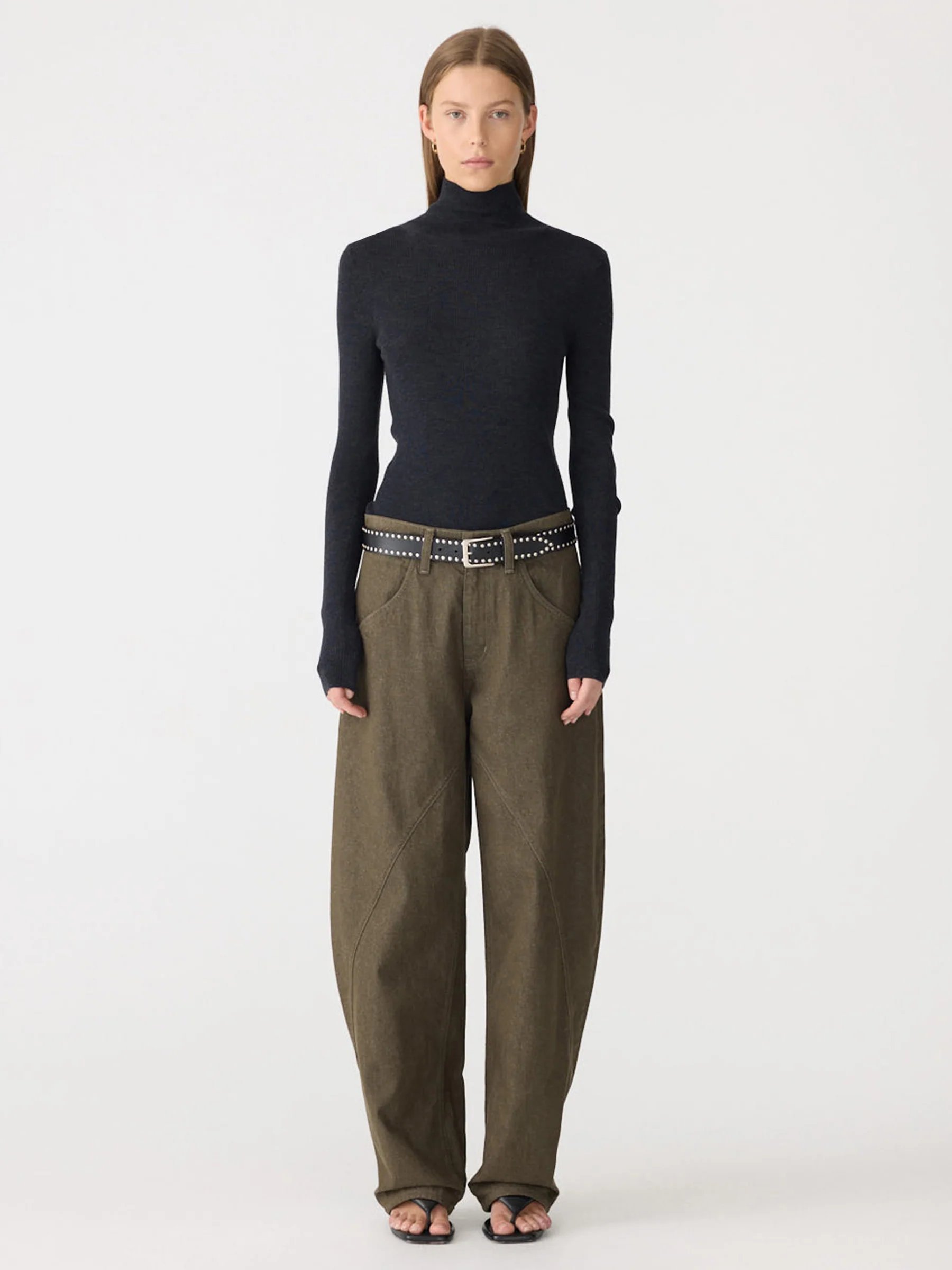Panelled Curved Leg Jean