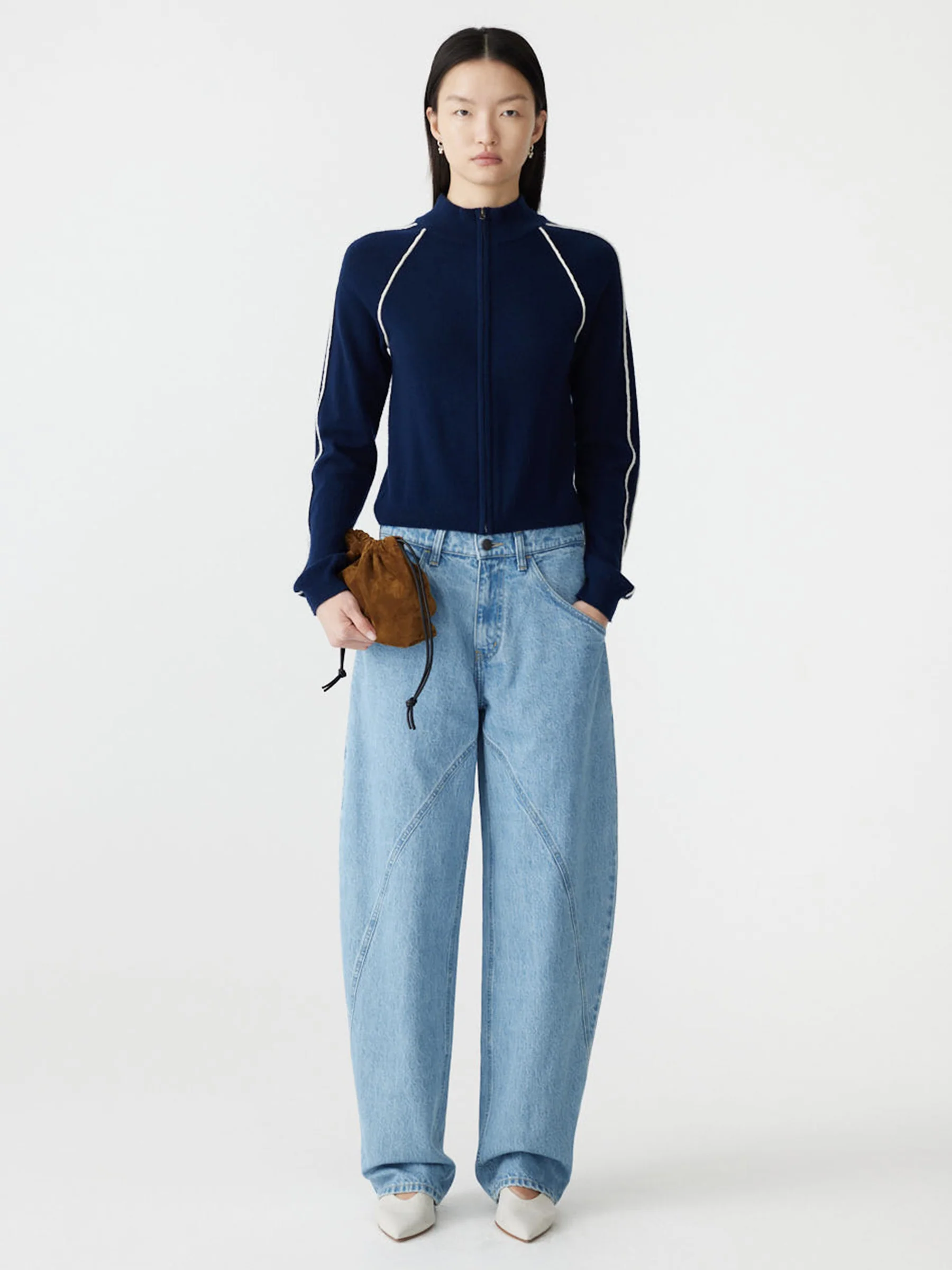 Panelled Curved Leg Jean