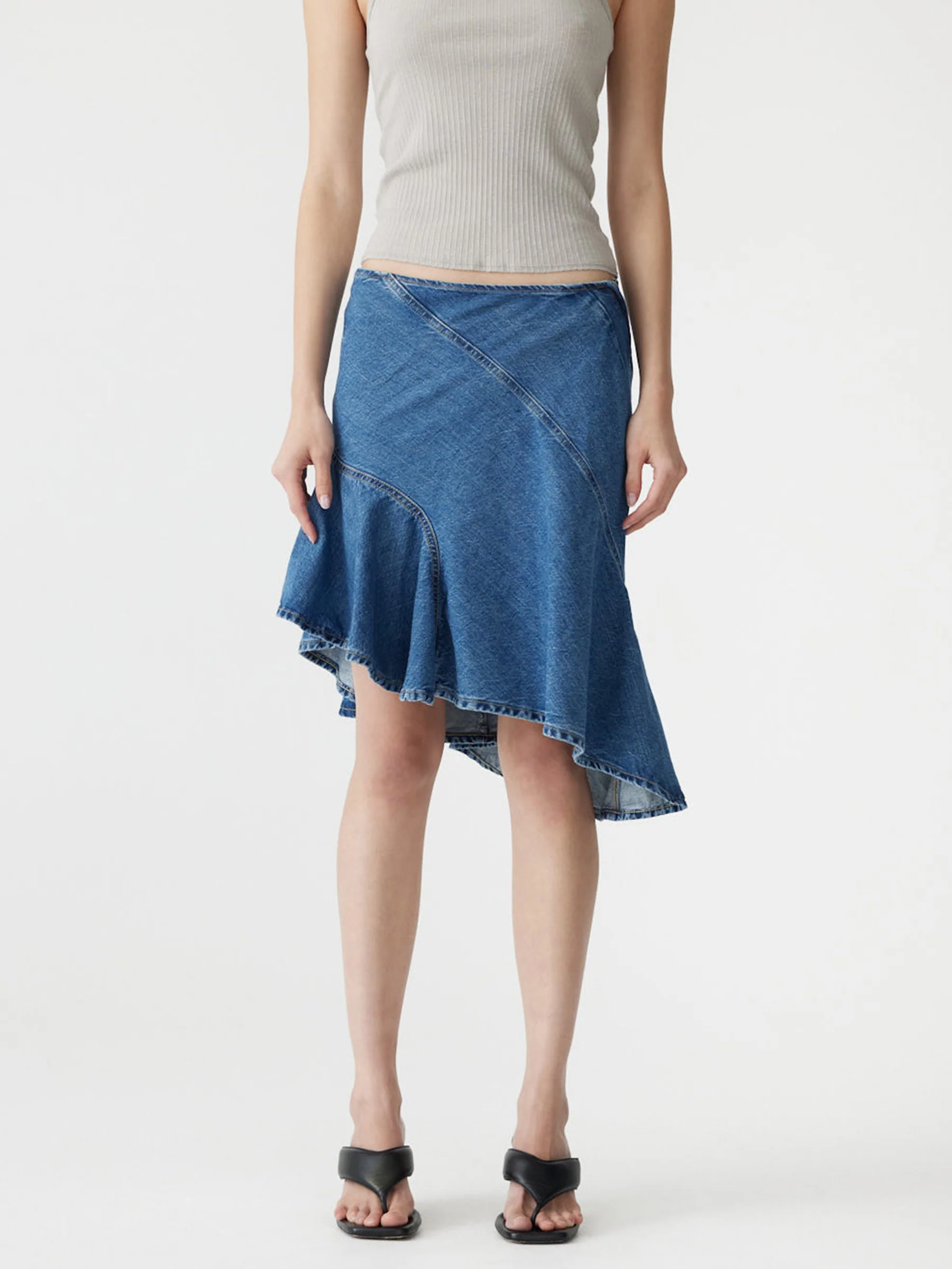 Panelled Denim Skirt - Image 2