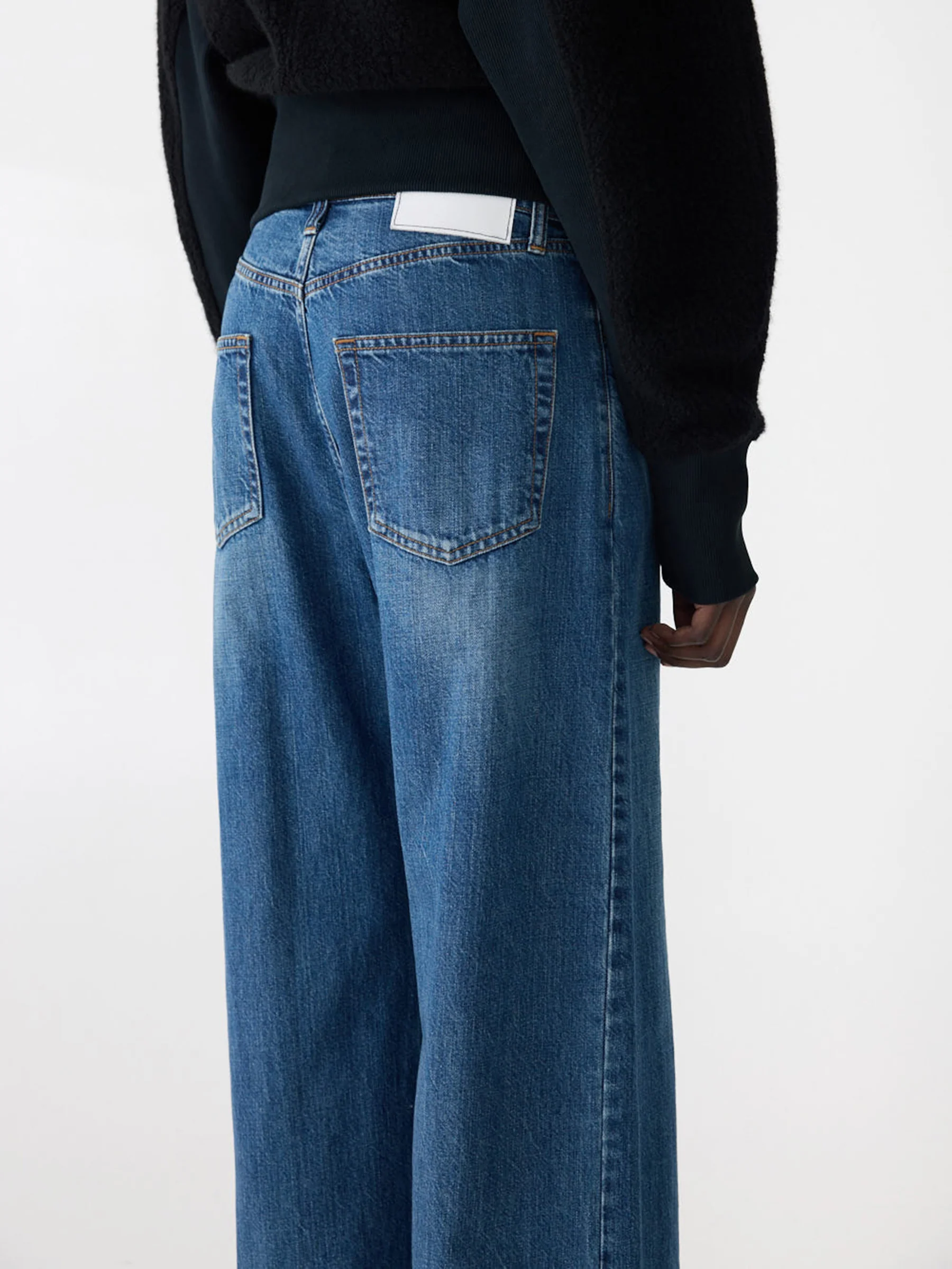 Pleat Front Wide Leg Jean - Image 4