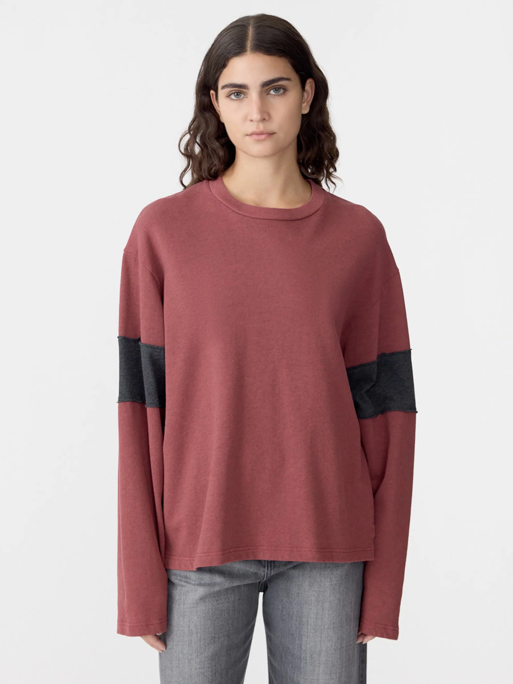 Raw Stripe Terry Long Sleeve T-Shirt - Image 2