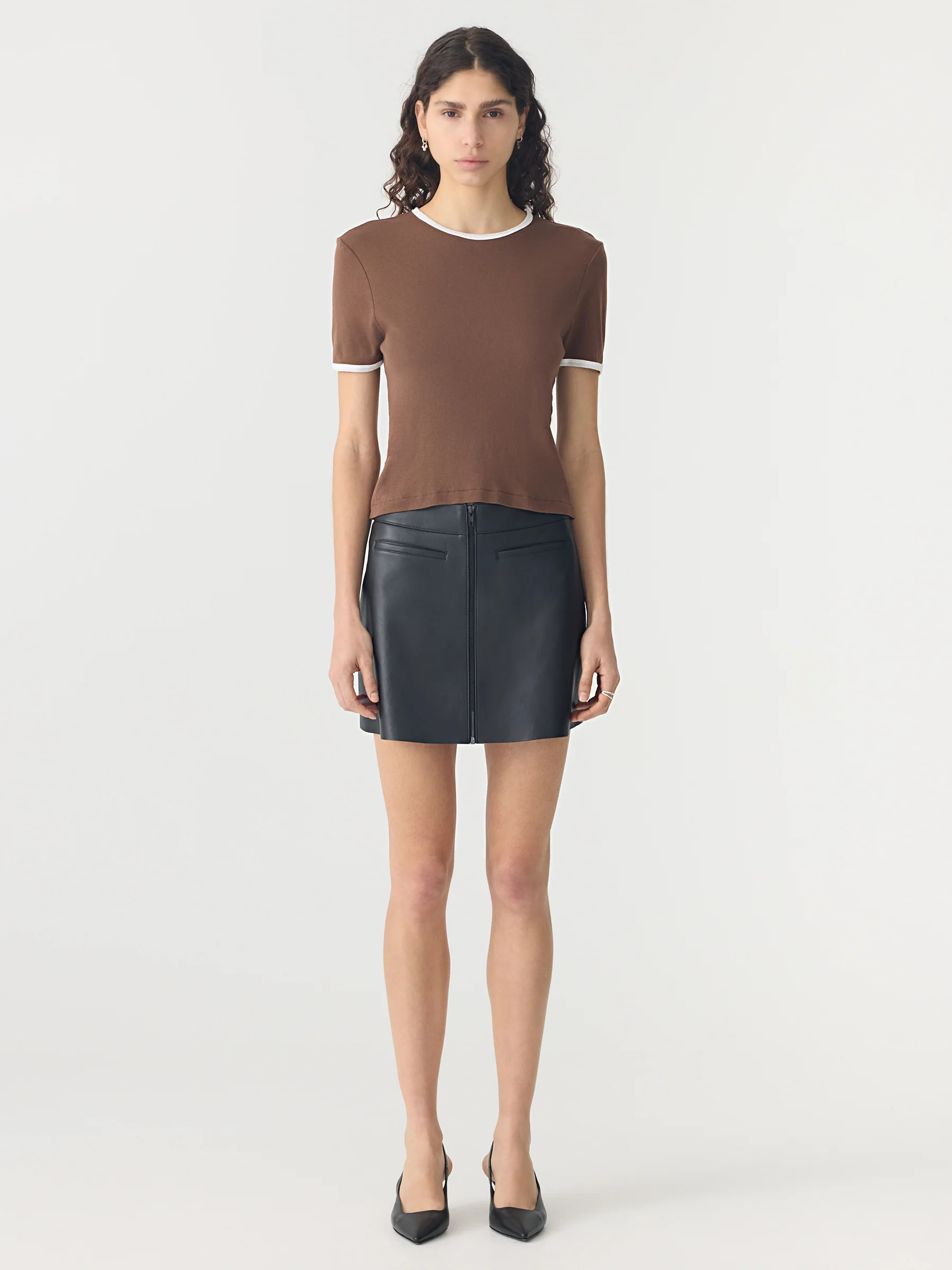 Rib Contrast Short Sleeve Baby T-Shirt - Image 8