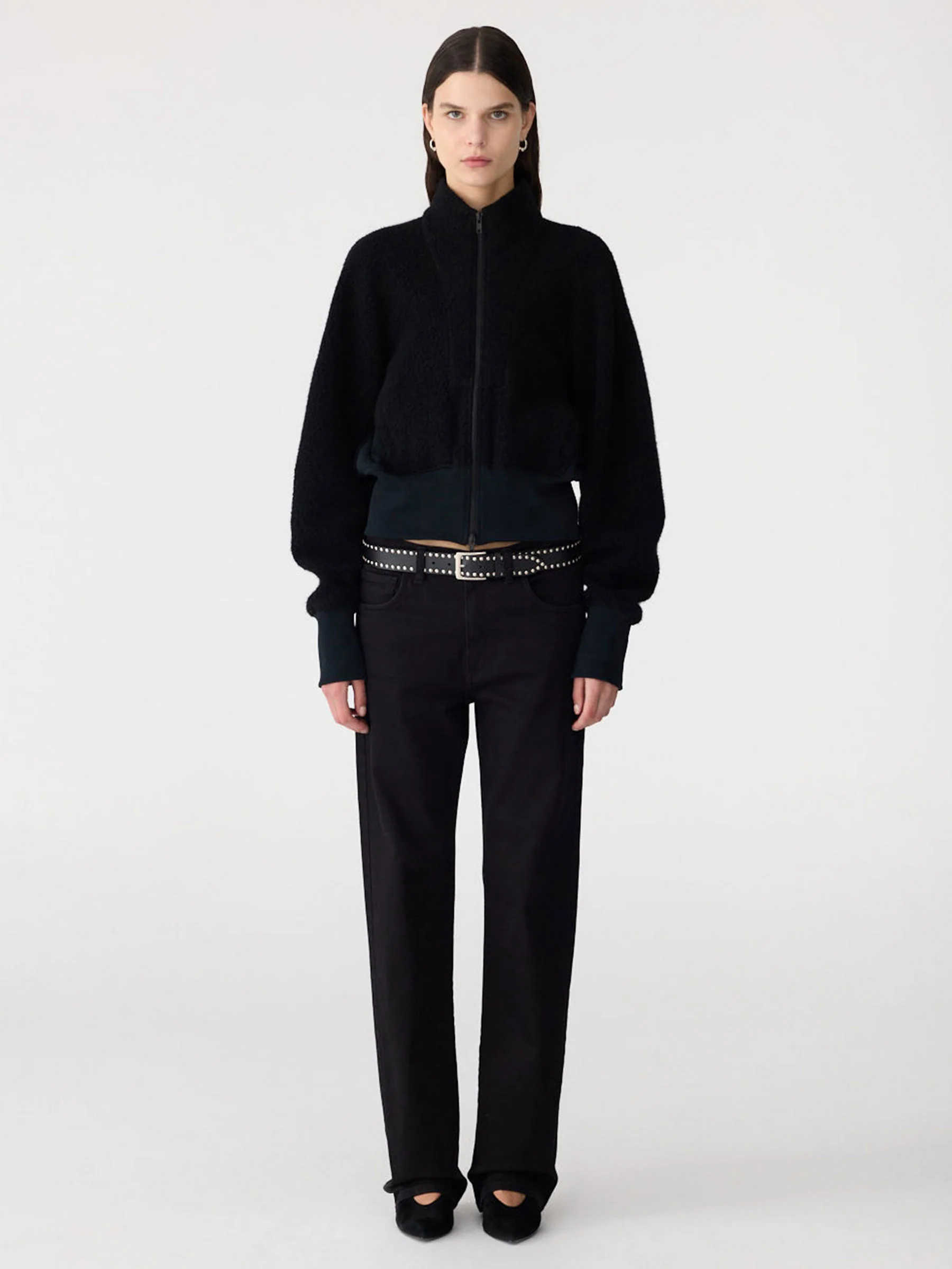 Rib Insert Wool Jacket - Image 7