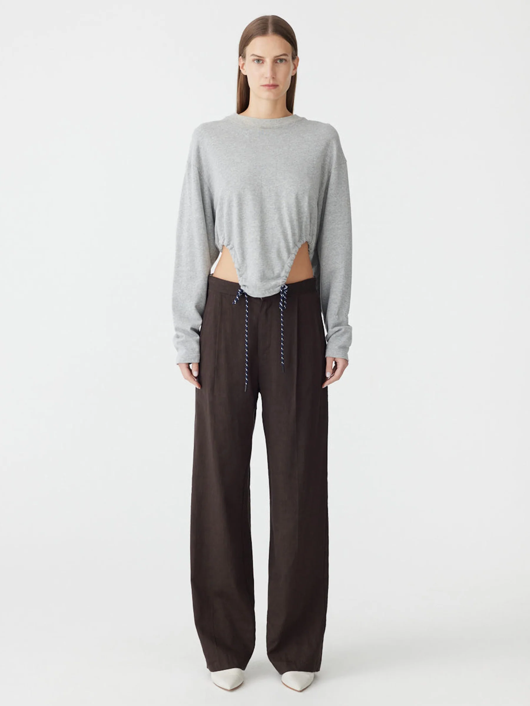 Scoop Hem Long Sleeve Sweat - Image 7